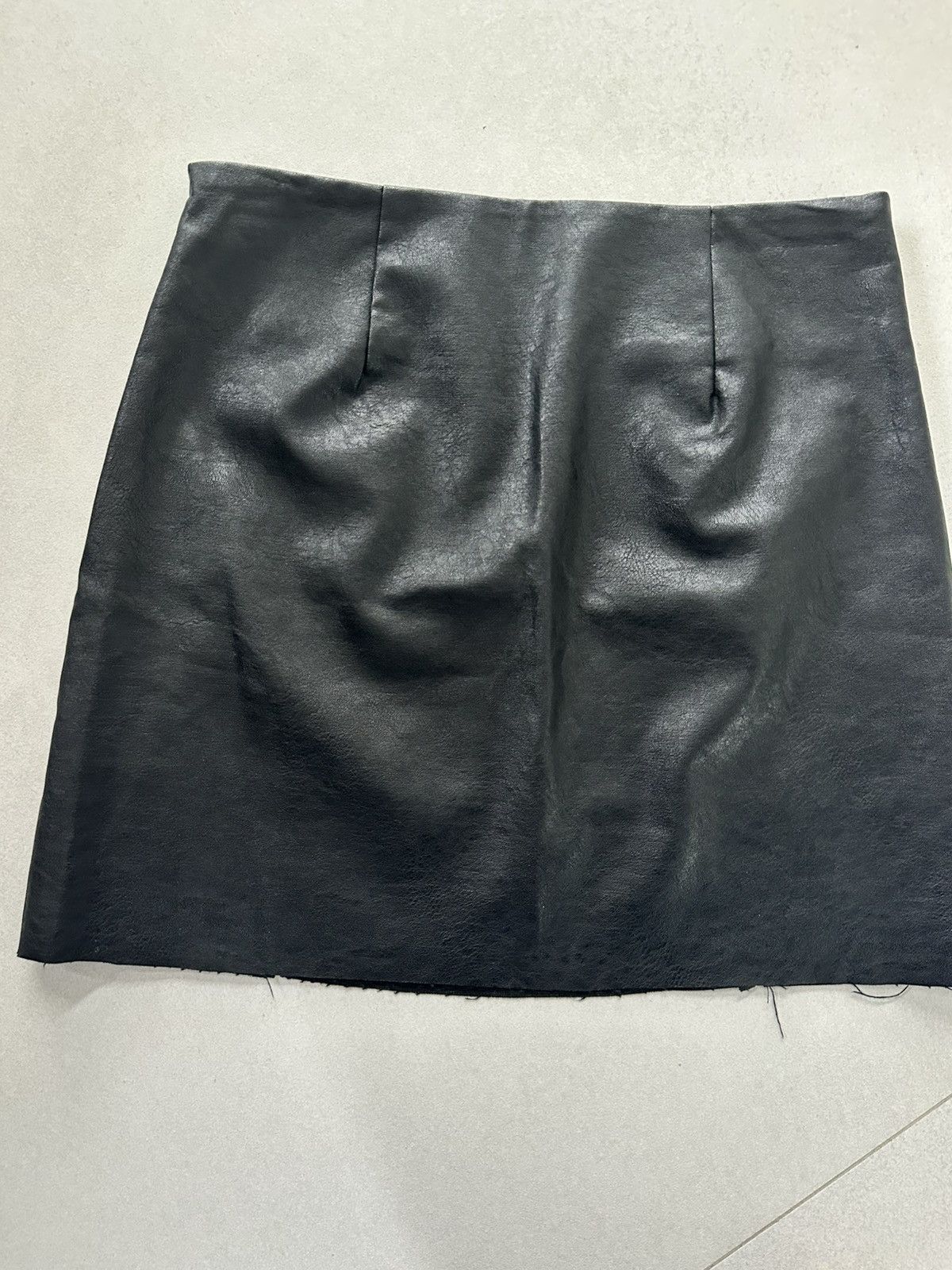 Other Altar'd State Black Leather with White Stitching Mini XS Size 25" / US 0 / IT 36 - 4 Thumbnail