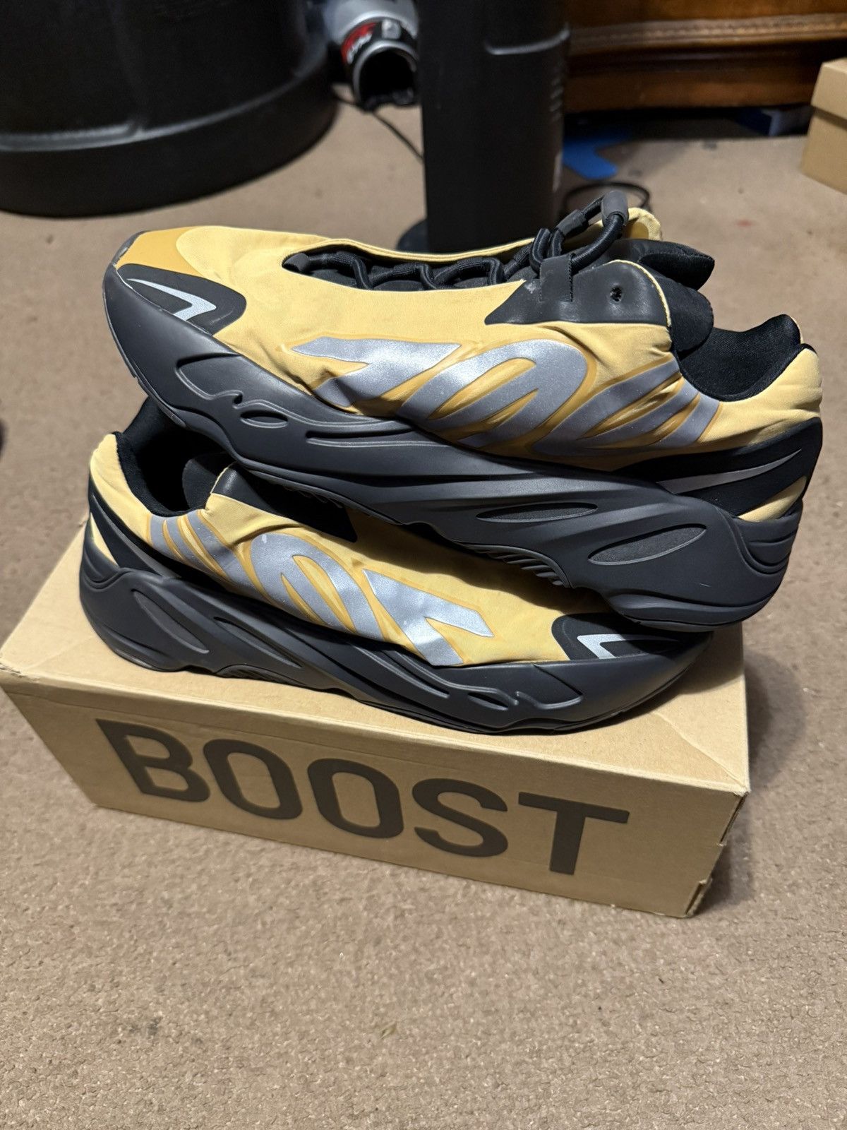 Adidas Yeezy 700 MNVN “Yellow Flux” Size US 12 / EU 45 - 5 Thumbnail