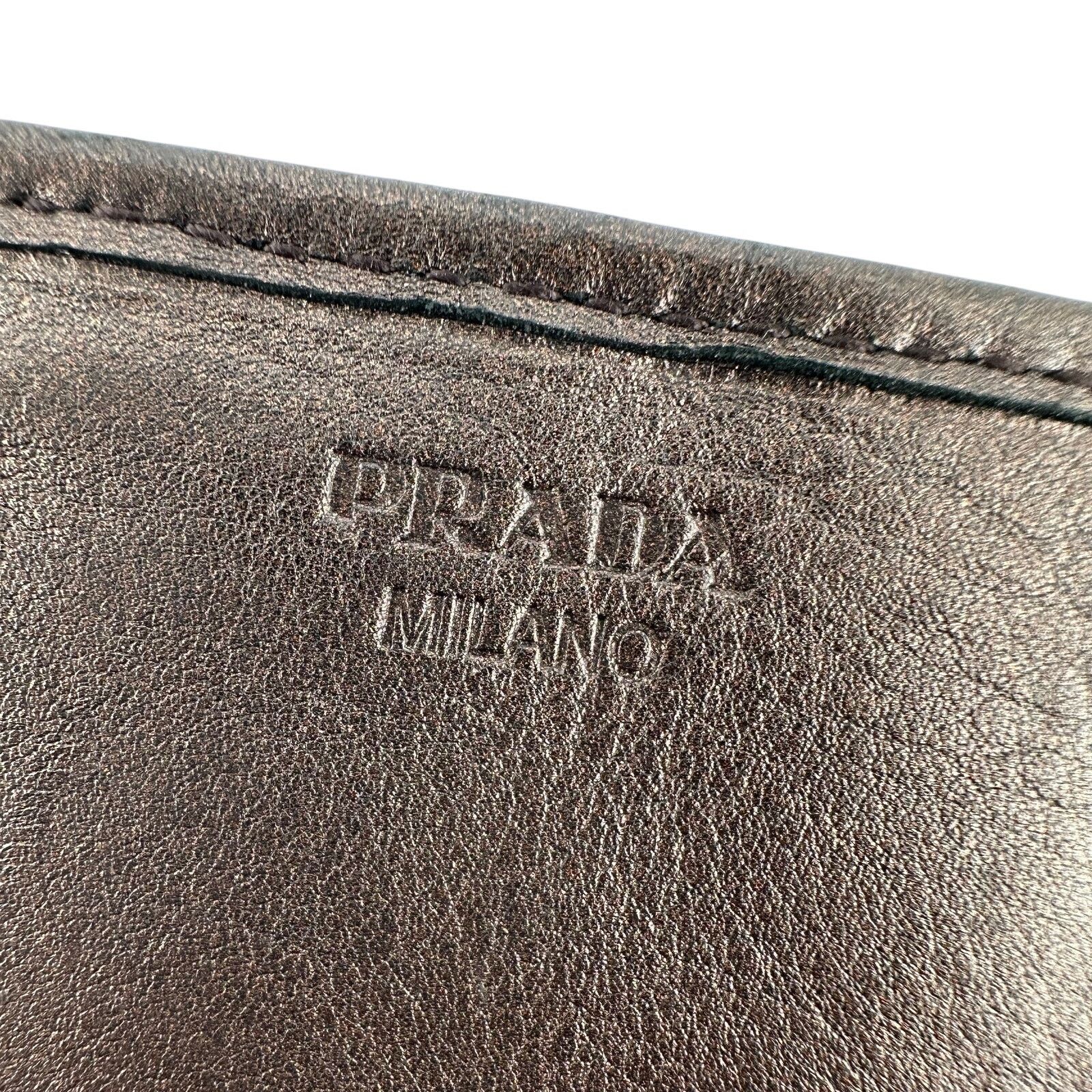 Prada Prada Metallic Brown Wave Leather Flap Continental Wallet Size ONE SIZE - 9 Thumbnail