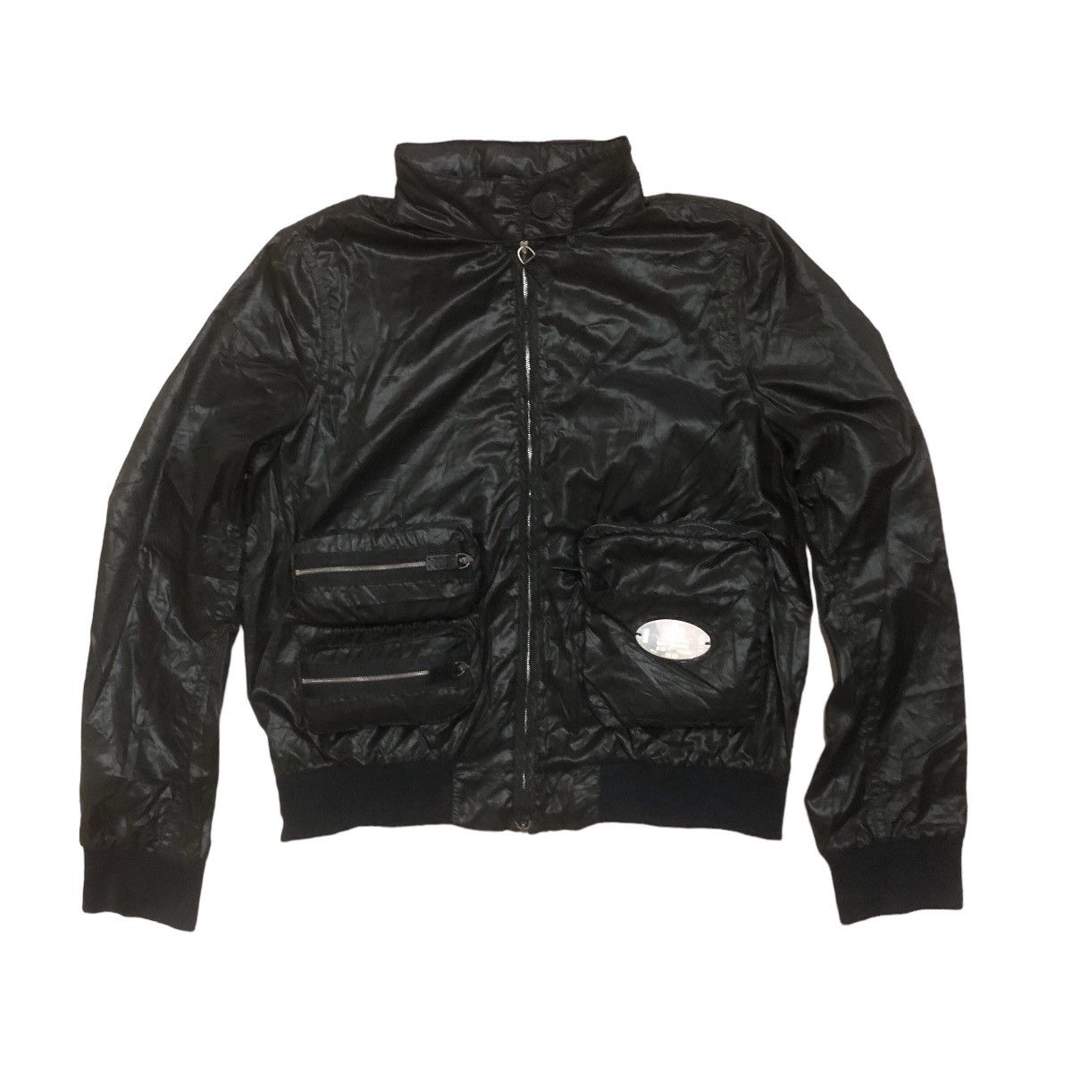 image of Fendi Selleria Roma Nylon Hodie Jacket in Black, Men's (Size XS)