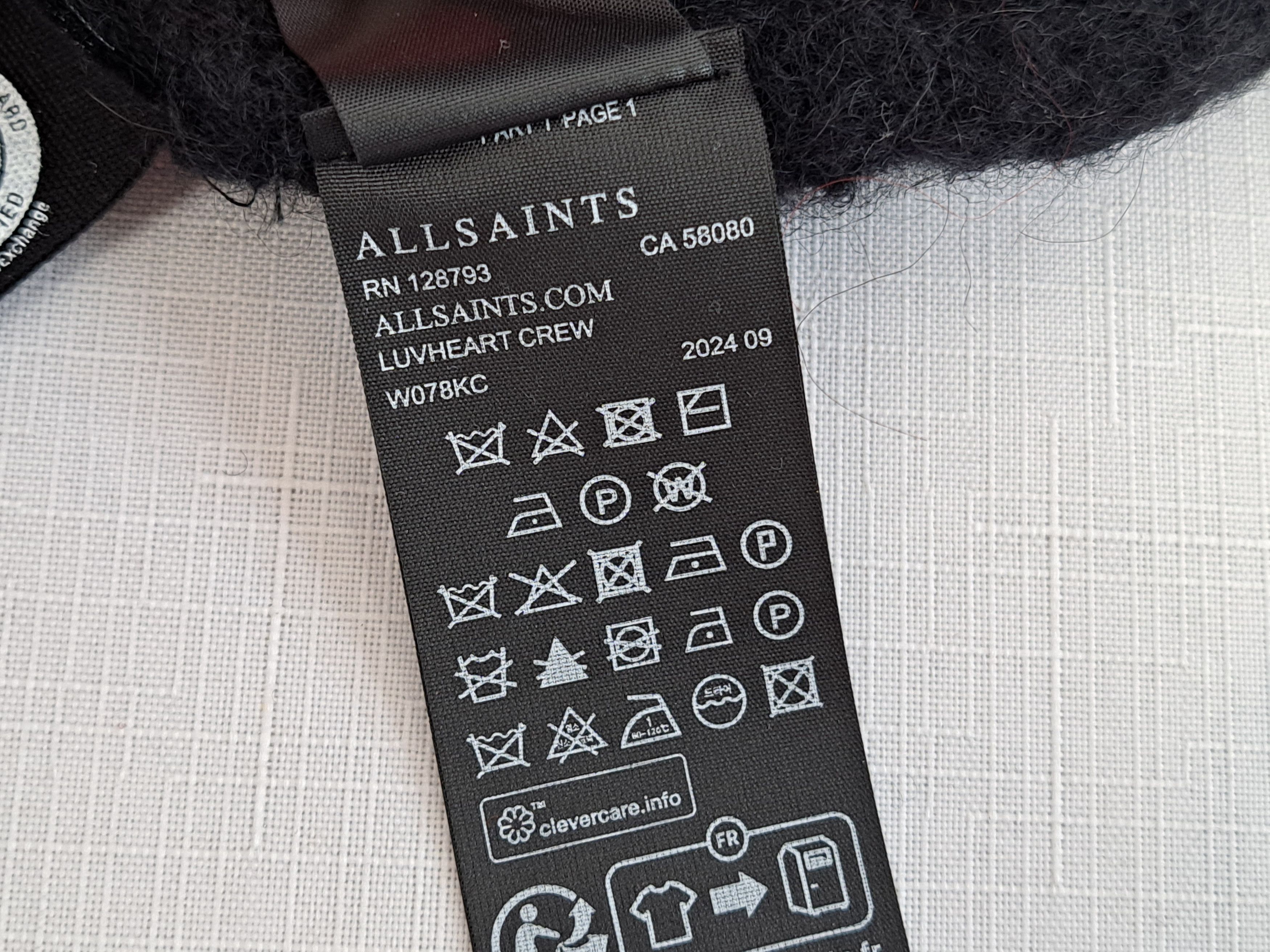 Allsaints AllSaints Luvheart crew neck wool/alpaca jumper. Size XS / US 0-2 / IT 36-38 - 11 Thumbnail