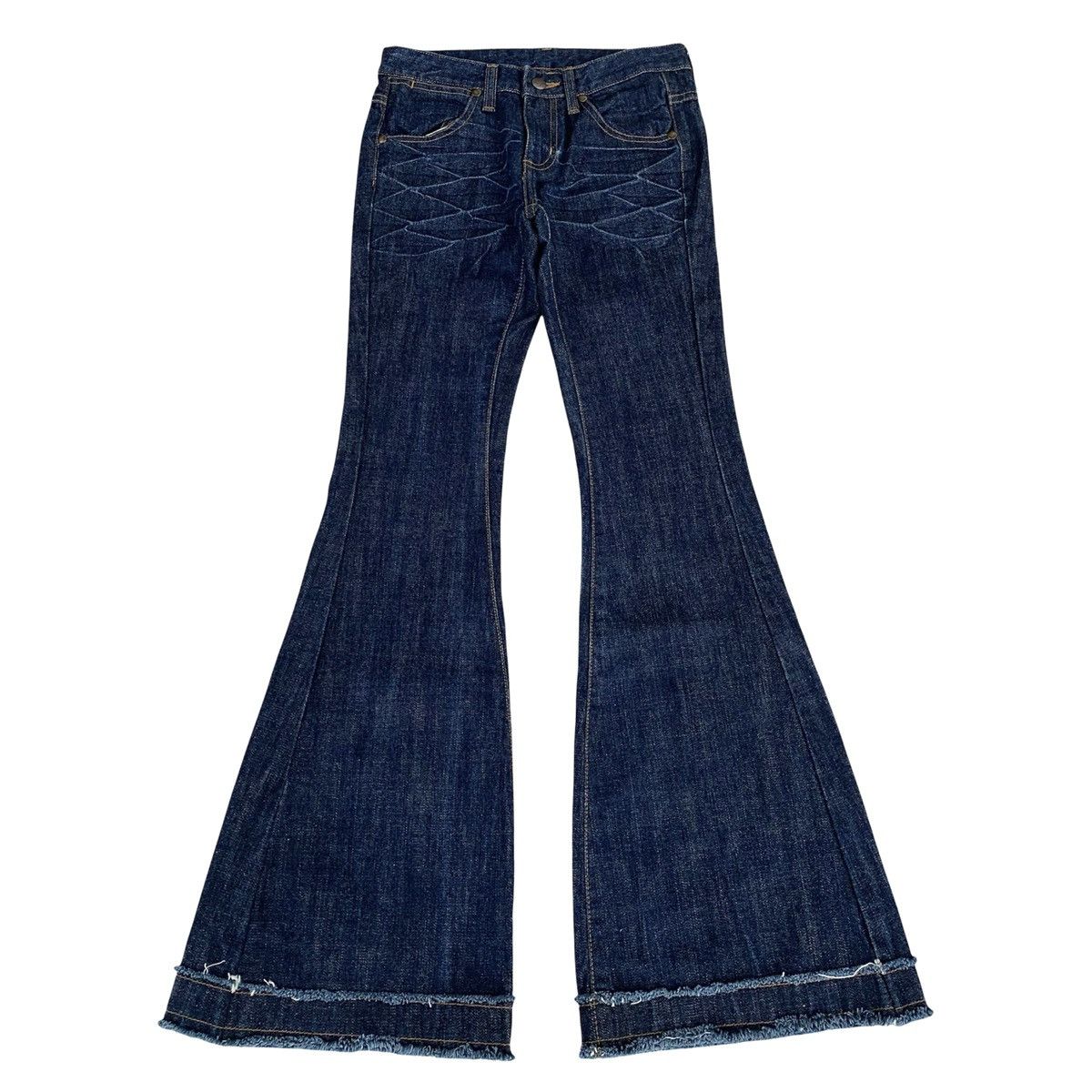 If Six Was Nine × Japanese Brand × Le Grande Bleu (L.G.B.) Crazy💥 Wrangler Flared Jeans Indigo Blue ifsix Fuga Style💥 Size 25" / US 0 / IT 36 - 1 Thumbnail