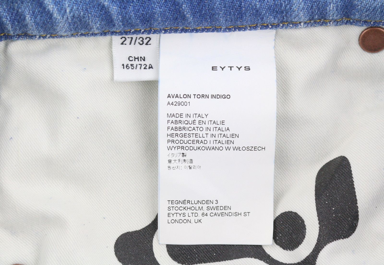 Eytys AVALON TORN INDIGO BOOTCUT W27/L32 Blue RRP370 88887 Size 27" / US 4 / IT 40 - 7 Thumbnail