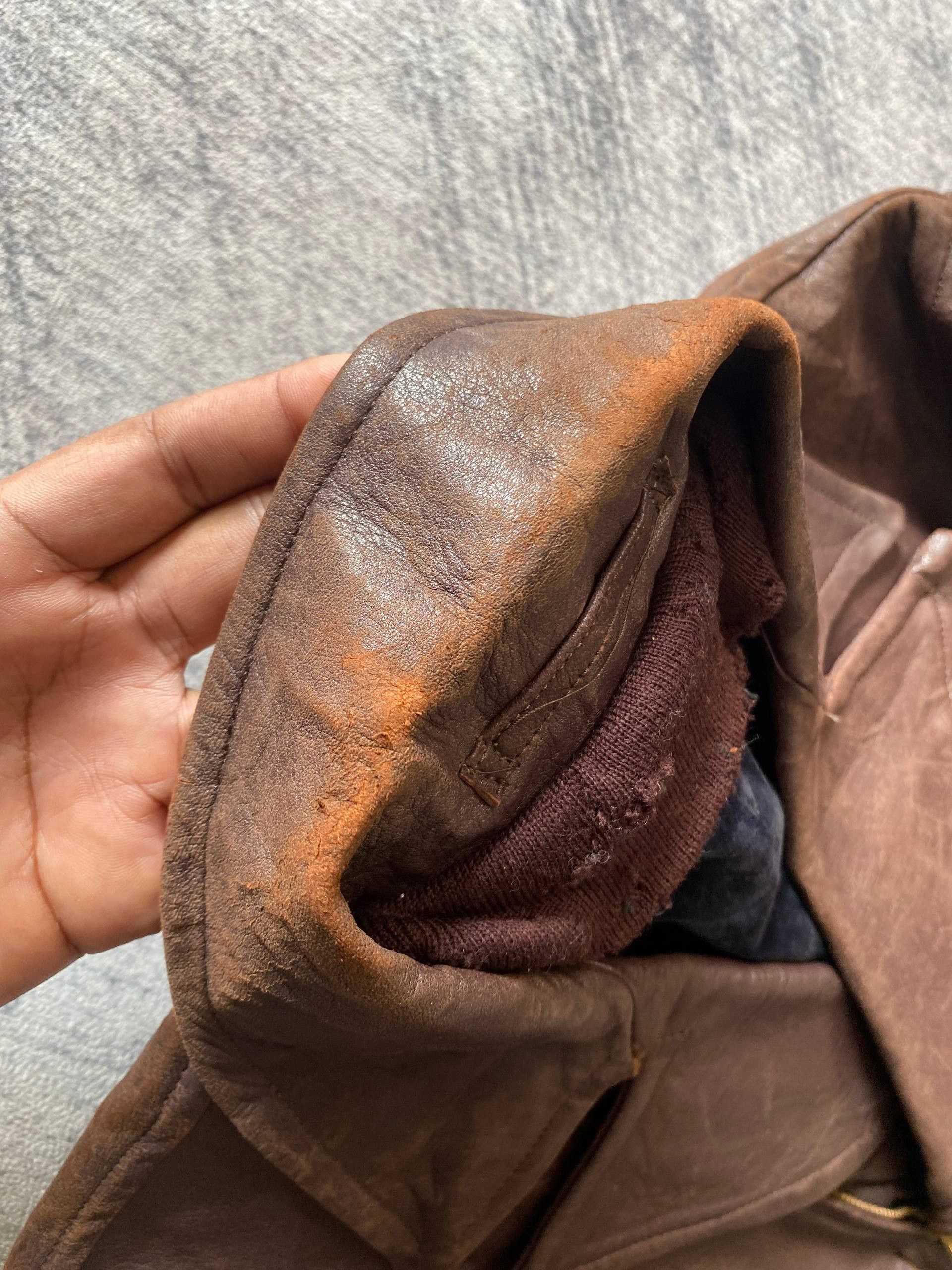 Leather Vtg 50s Horsehide Japanese Civilian Post War Leather Jacket Size US S / EU 44-46 / 1 - 9 Thumbnail
