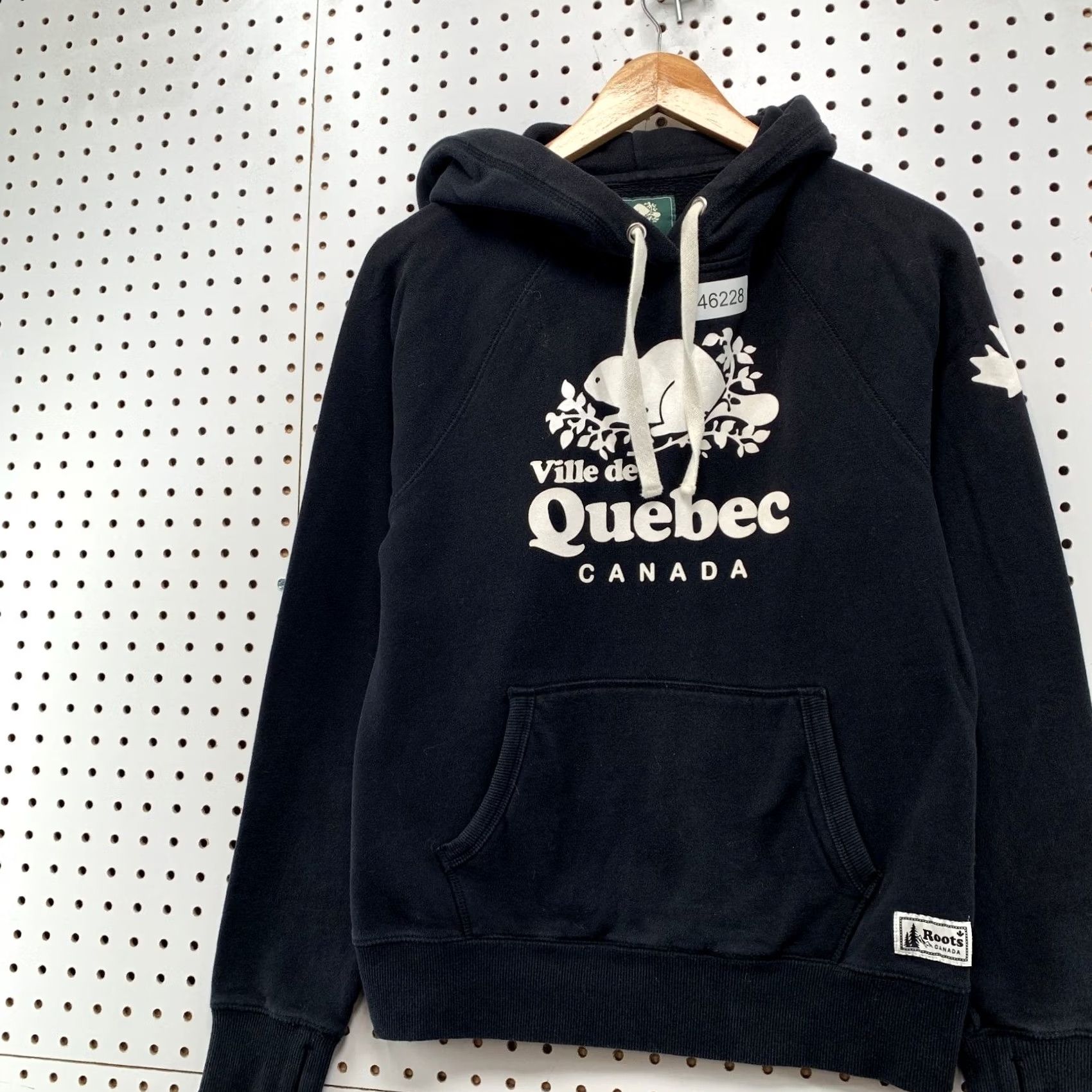 Roots Roots Quebec Hoodie Sweatshirt Womens Small Black Hooded Fleece Pullover Canada Size S / US 4 / IT 40 - 3 Thumbnail
