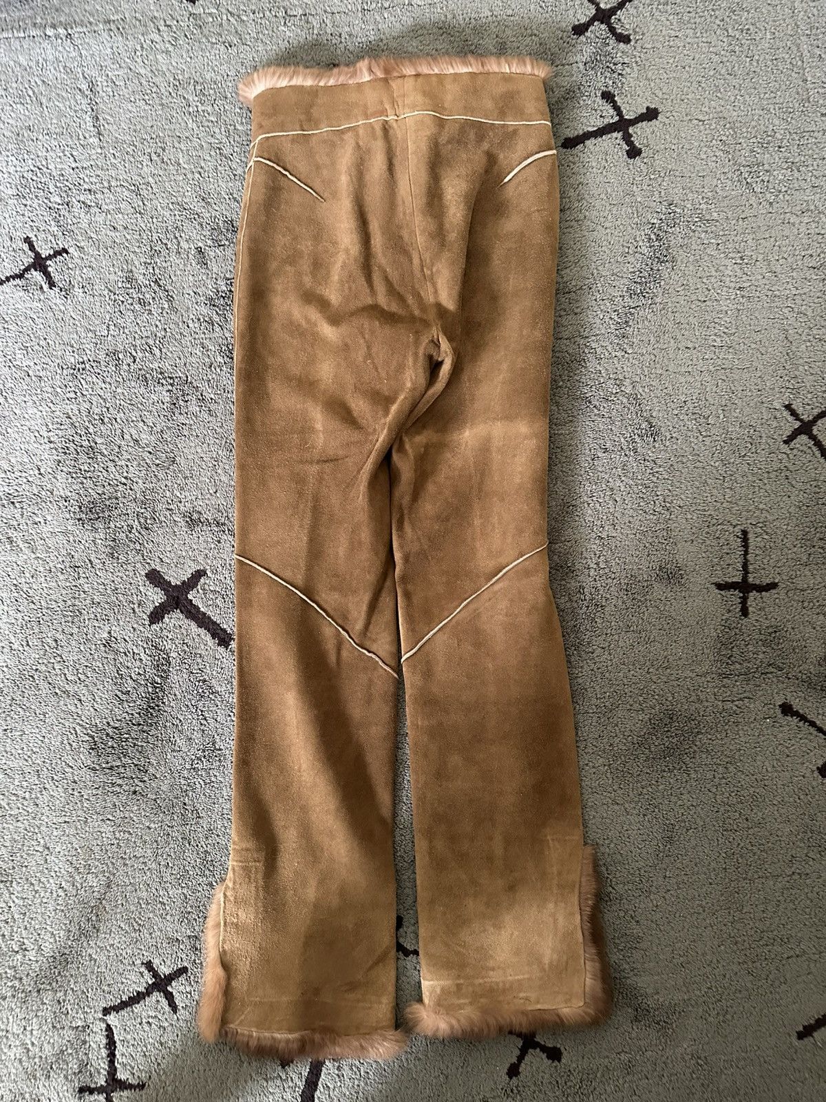 Fendi Archive Fendi Fall 1999 Suede Mink Fur Pants Karl Lagerfeld Size 28" / US 6 / IT 42 - 3 Thumbnail