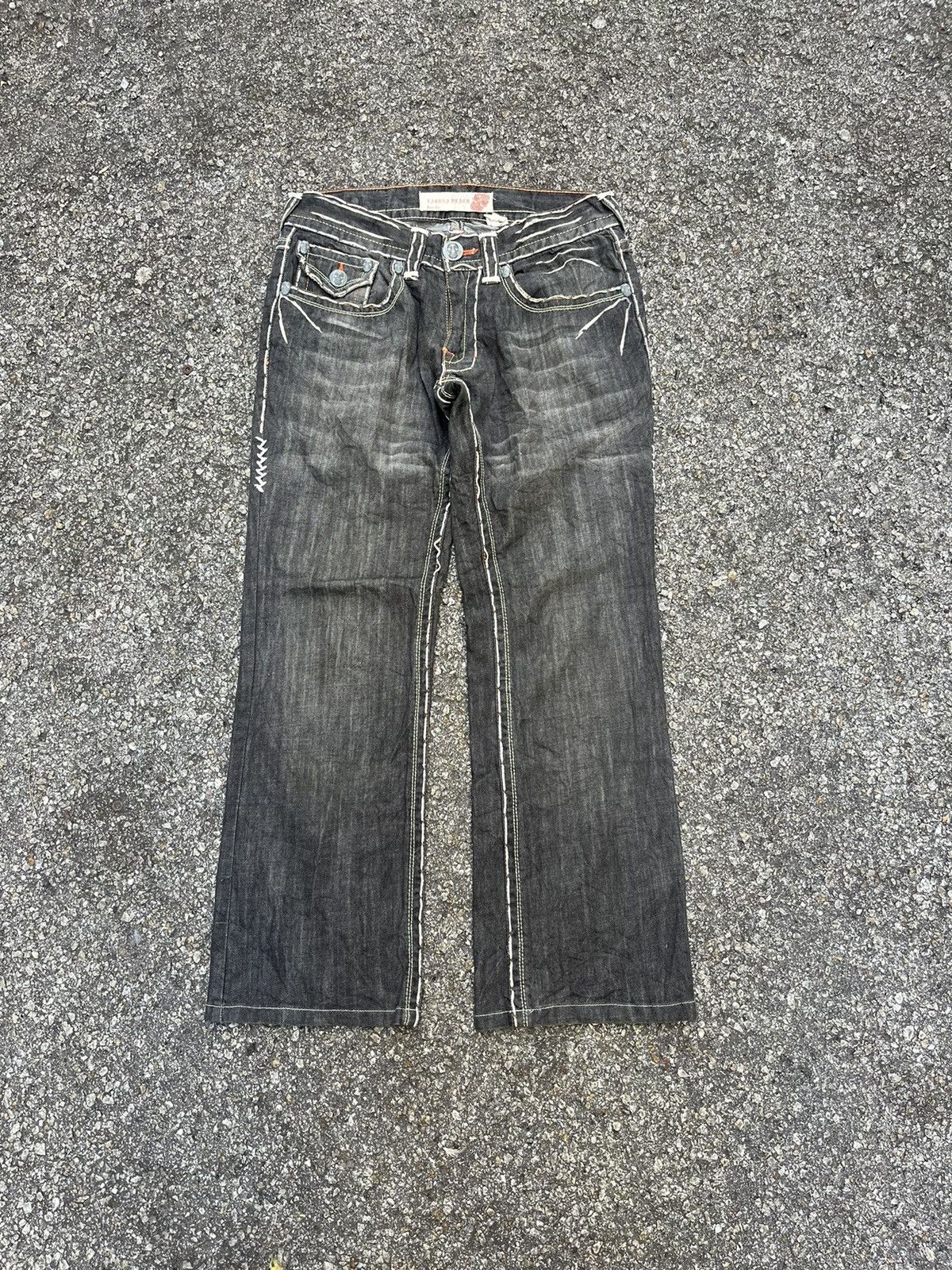 Japanese Brand Laguna Beach Jeans Fat Stitch Rare Skulls Pants Vintage Y2K Size US 32 / EU 48 - 2 Thumbnail