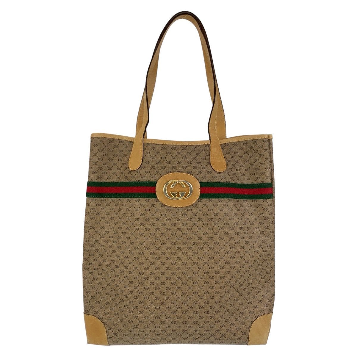 Gucci Gucci Gucci Micro GG Interlocking Tote Bag Canvas Tote Bag 9040020131 in Very Good Condition Size ONE SIZE - 1 Thumbnail