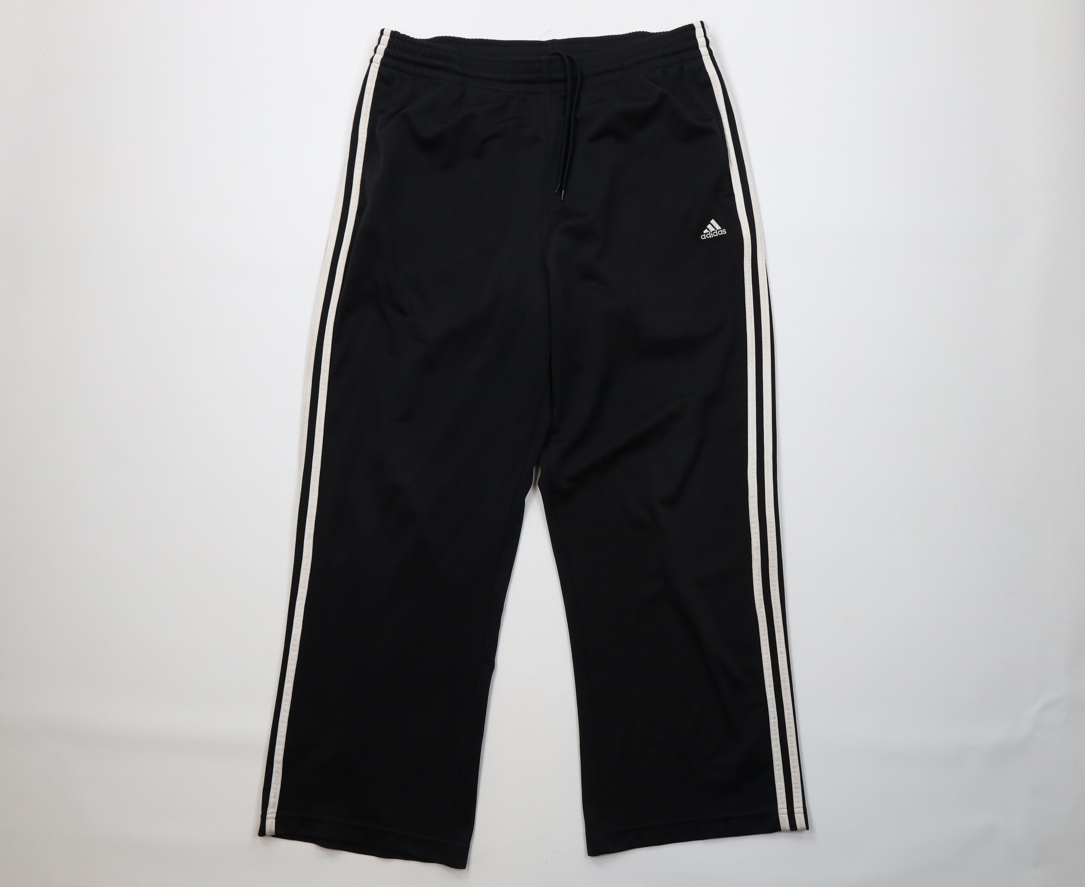 Adidas Vintage Y2K Adidas Striped Wide Leg Sweatpants Pants Black Size US 34 / EU 50 - 1 Thumbnail