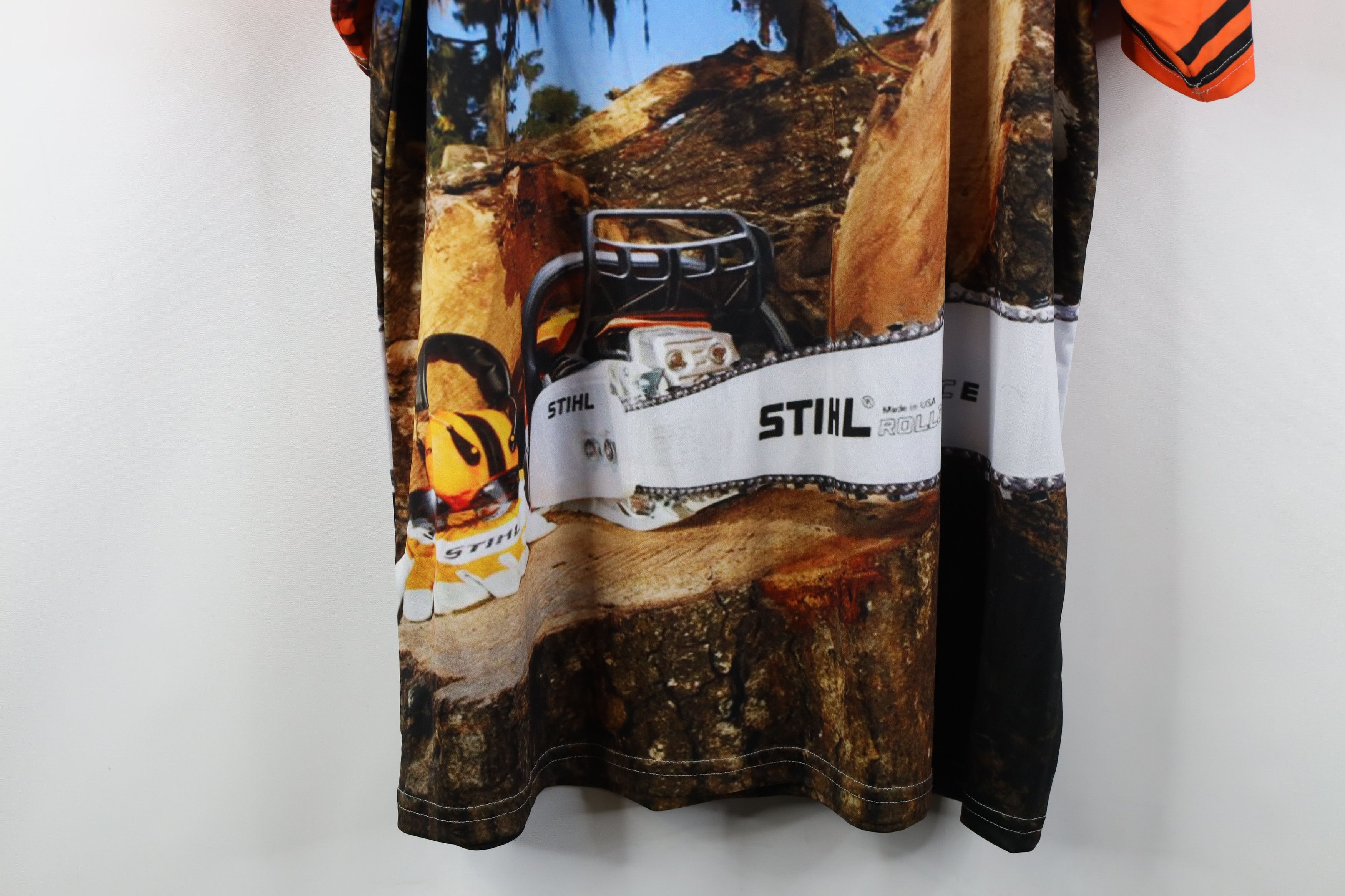 Vintage Vintage Y2K Stihl Chainsaws Over Print Short Sleeve T-Shirt Size US XL / EU 56 / 4 - 16 Thumbnail