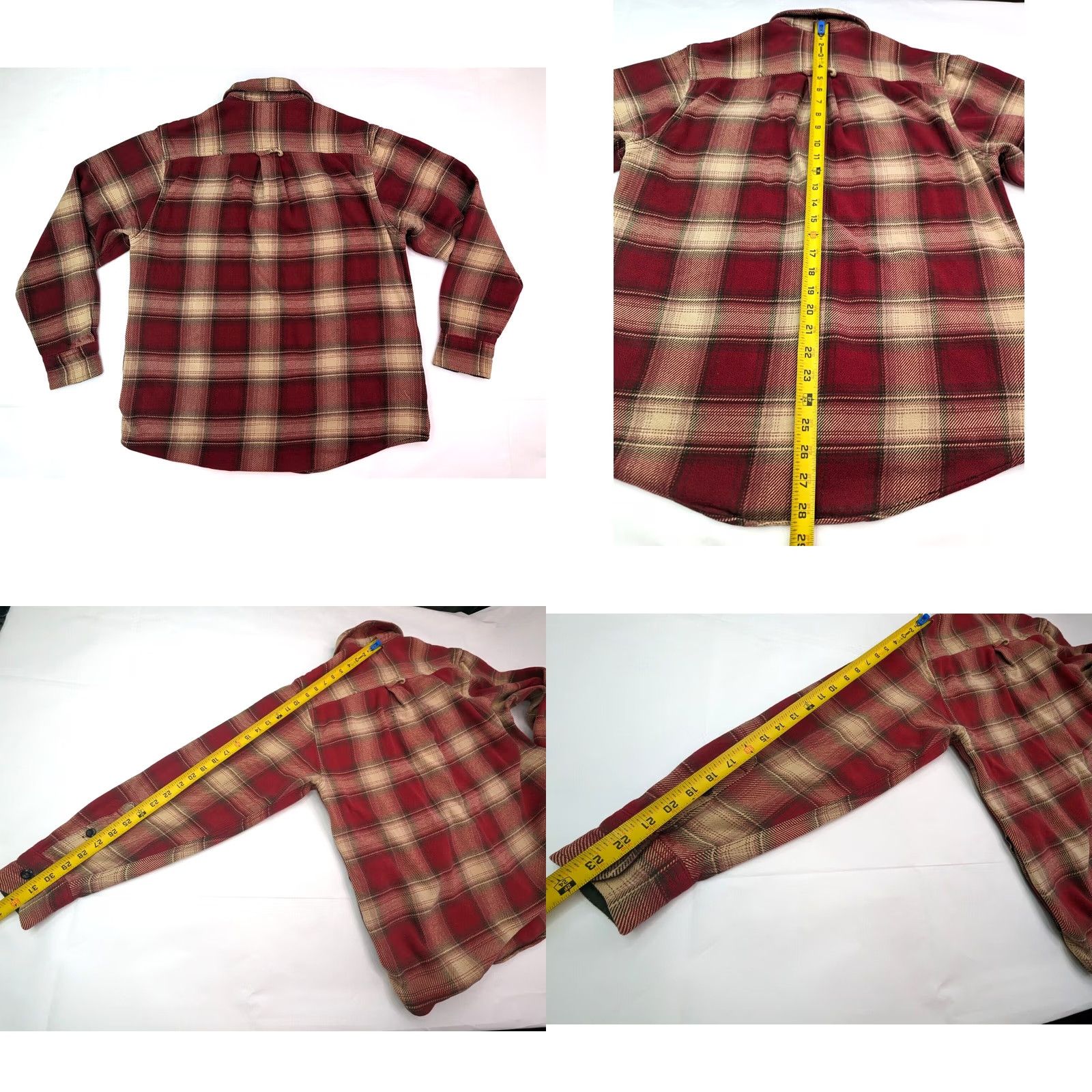 Orvis Orvis Plaid Heavy Flannel Shirt Jacket Men MED Red Check Button-Up Shacket Size US M / EU 48-50 / 2 - 8 Thumbnail