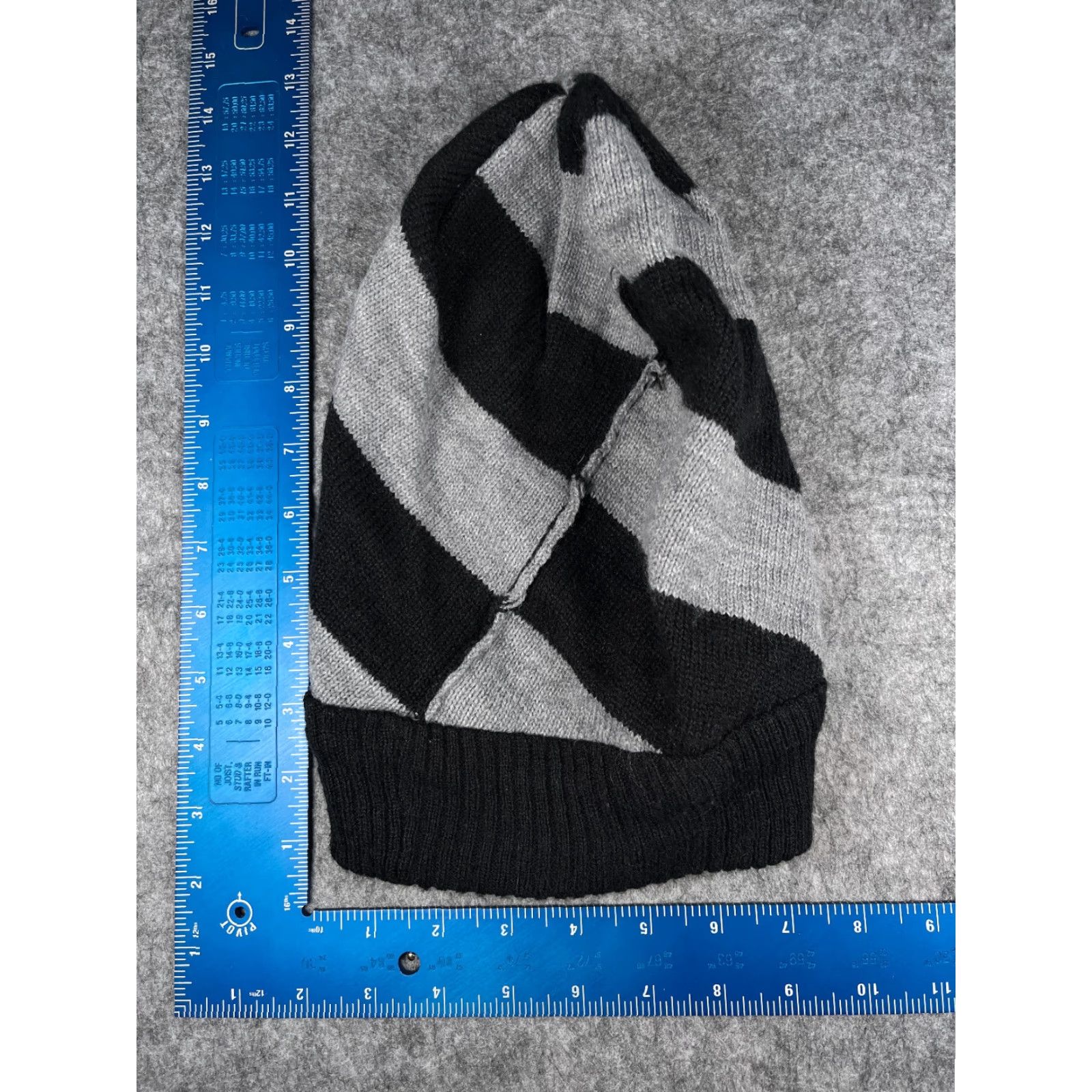 Disney Disney Beanie Mickey Mouse Knit Hat Womens One Size Gray Stripe Acrylic" Size ONE SIZE - 3 Thumbnail