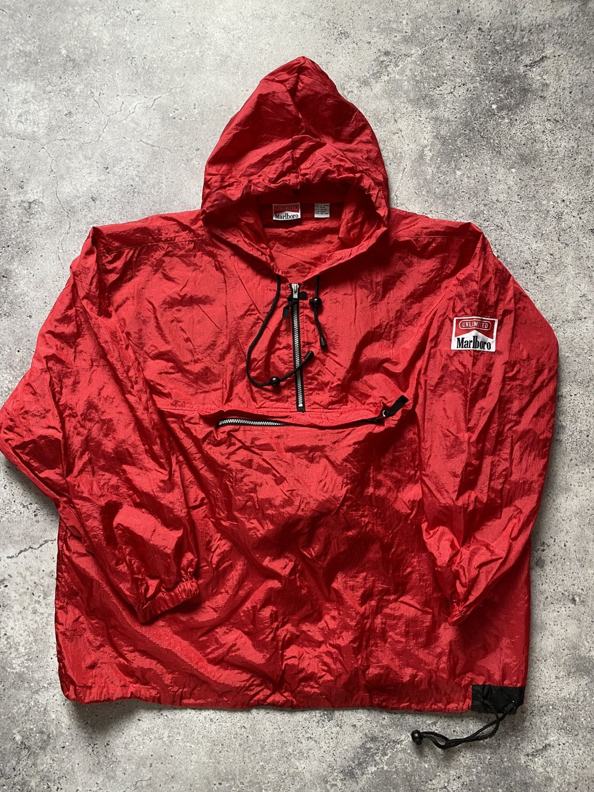 Marlboro Marlboro Unlimited Jacket Nylon Anorak Windbreaker Rain XL Size US XL / EU 56 / 4 - 1 Thumbnail