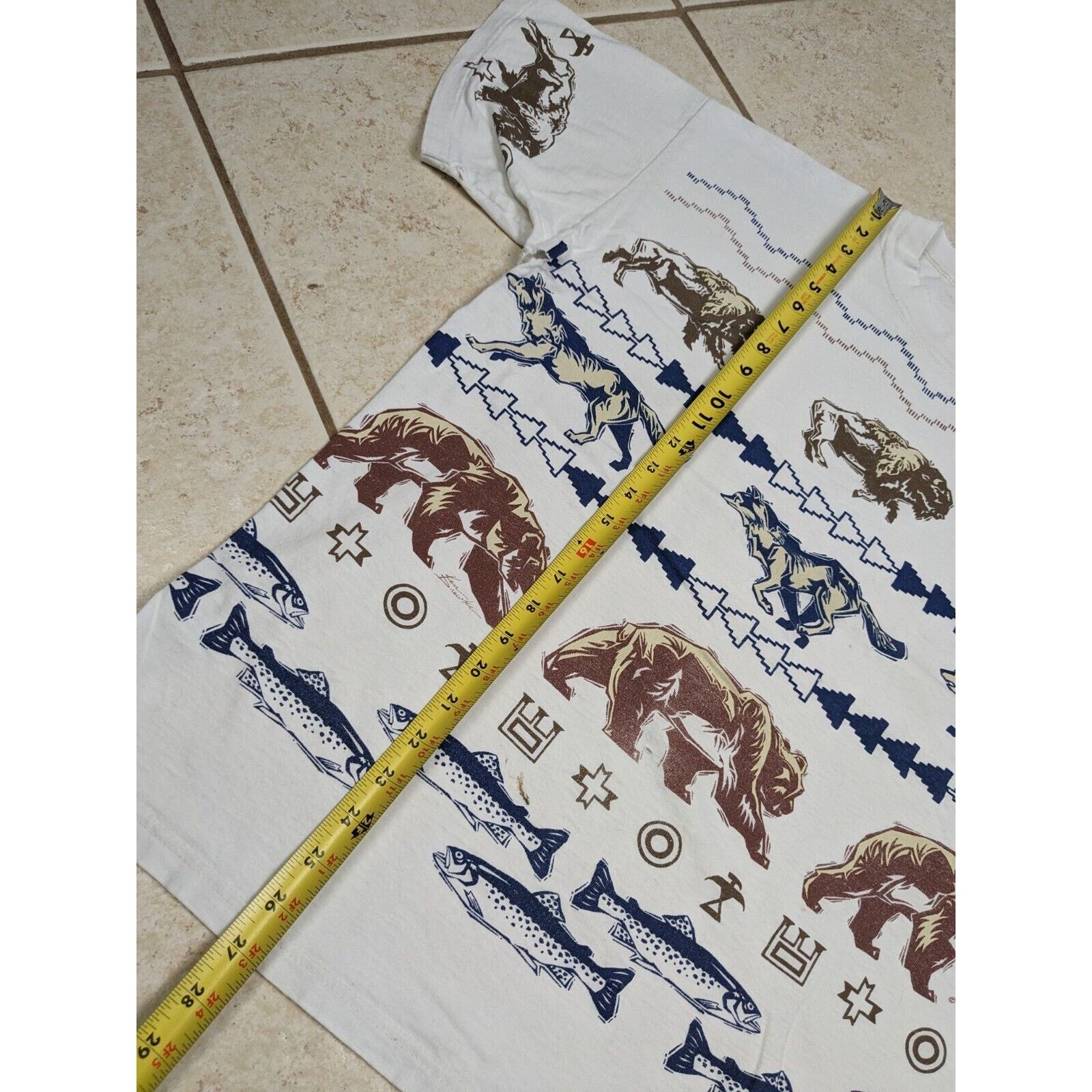 Other Vtg 90s Alaska Animals All Over Print XL Ken Drewke Thrashed Size US XL / EU 56 / 4 - 11 Thumbnail