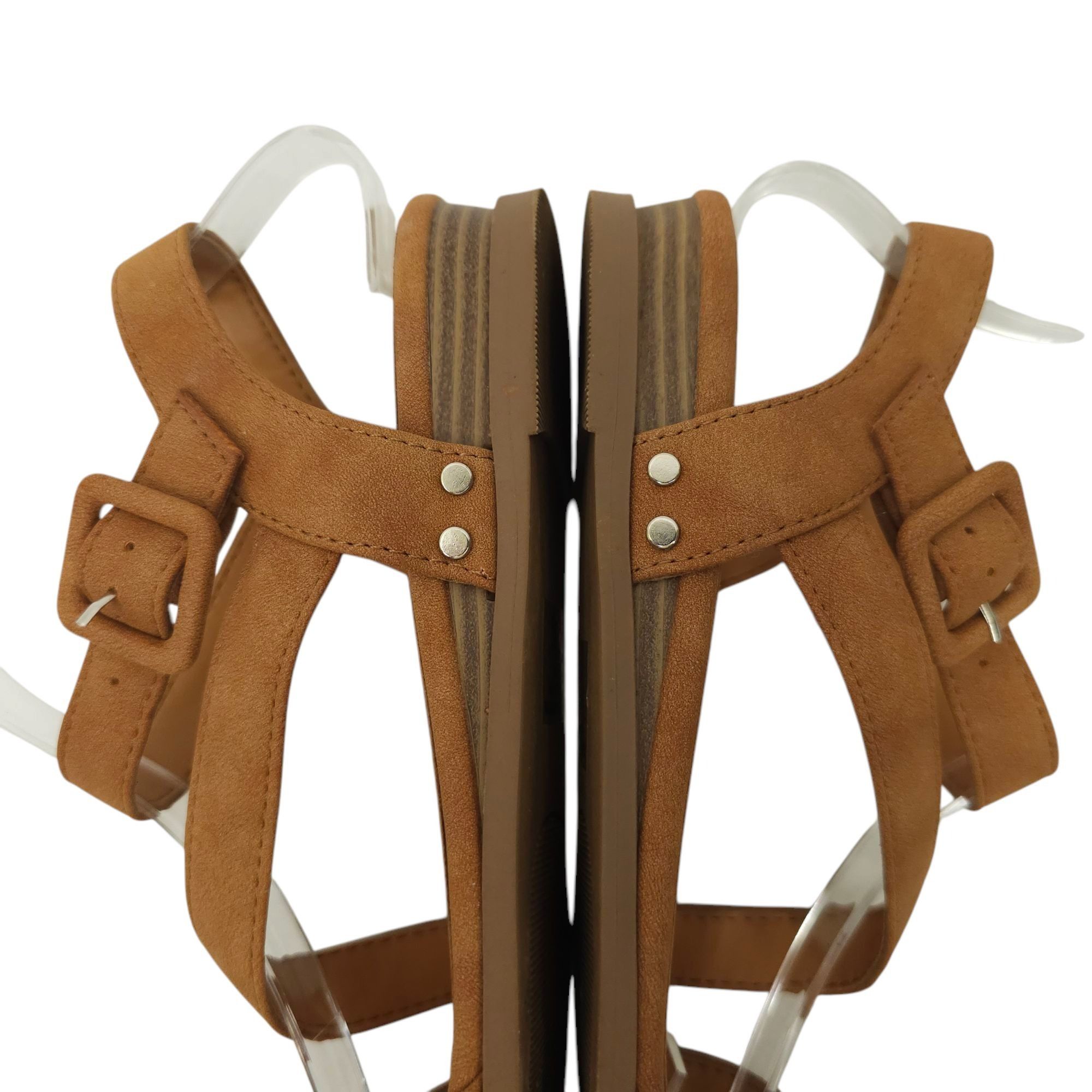 Other Solanz Sydney Strappy Sandals Womens 7 M Buckle Faux Leather Size US 7 / IT 37 - 17 Thumbnail