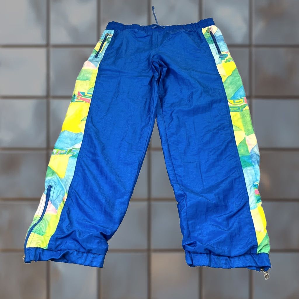 Etro Maser Mens Baggy Shell Pants Track 36 30 Retro Blue Lined Ski Festival 90s Size US 36 / EU 52 - 1 Thumbnail
