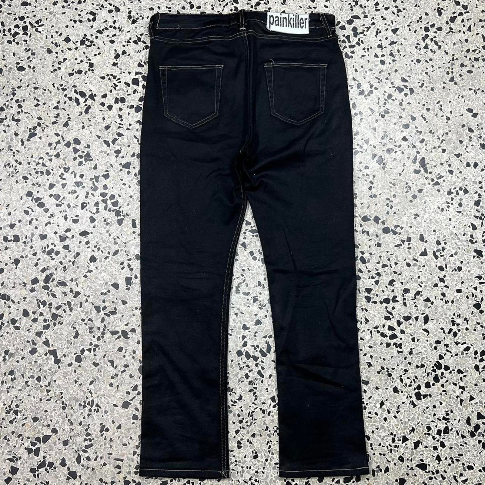 Joy Divizn RECONSTRUCTED PAINKILLER BY JOY DIVIZN WAX DENIM PANTS: Size US 32 / EU 48 - 3 Thumbnail
