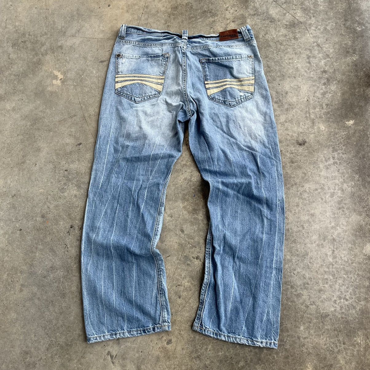 Diesel × Vintage Y2K Express Denim Cowboy Embroidered Skater Straight 34x30 Size US 34 / EU 50 - 1 Thumbnail