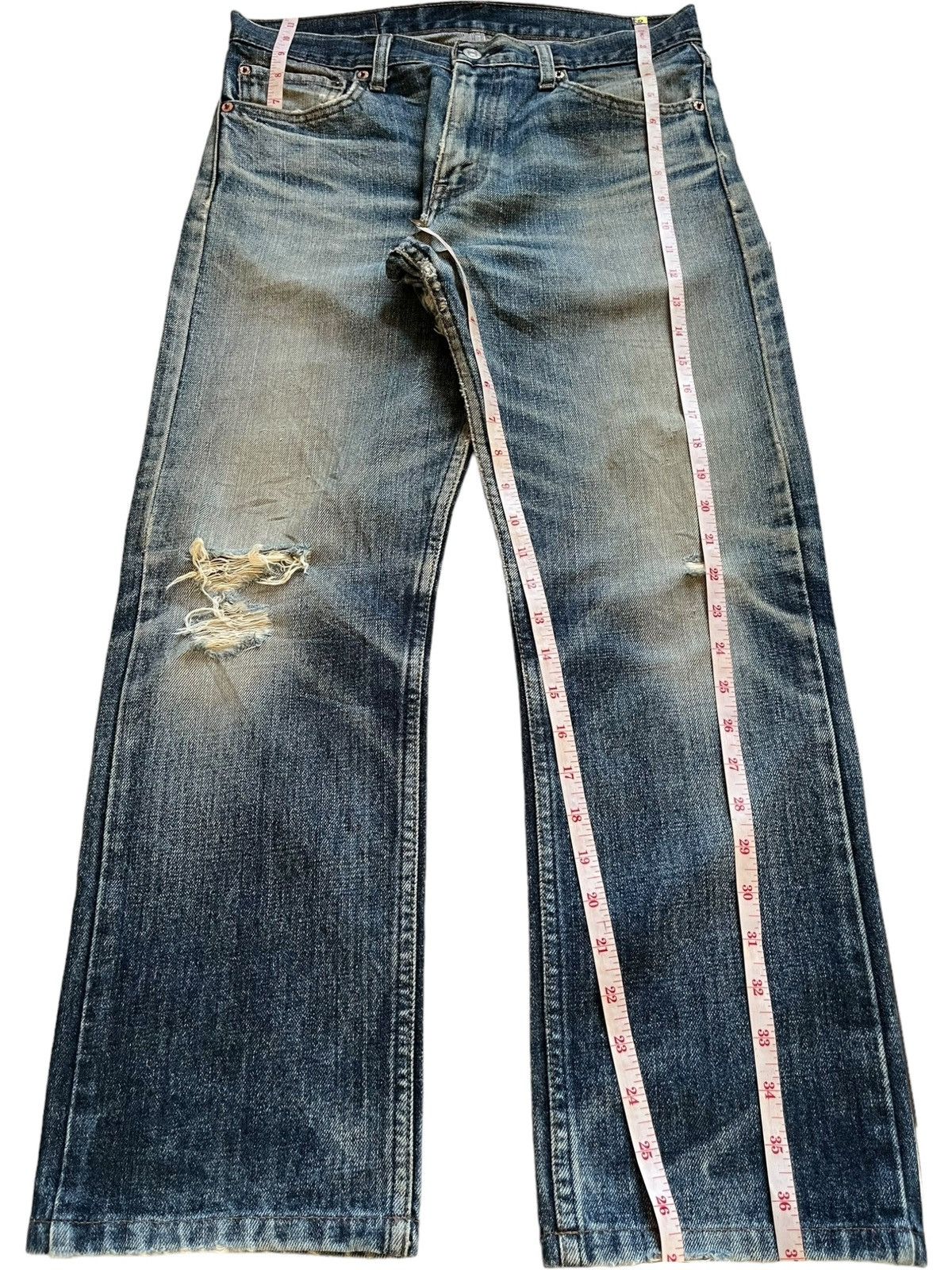 Levi's Vintage 90s Levis Mud Wash Distressed Loose Jeans Size US 32 / EU 48 - 12 Thumbnail