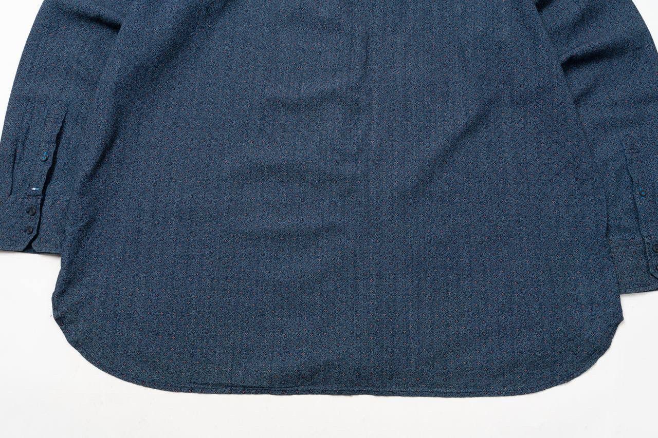Tommy Hilfiger 🔵TOMMY HILFIGER Real Indigo Flower Print Button Down Shirt Size US XXL / EU 58 / 5 - 15 Thumbnail