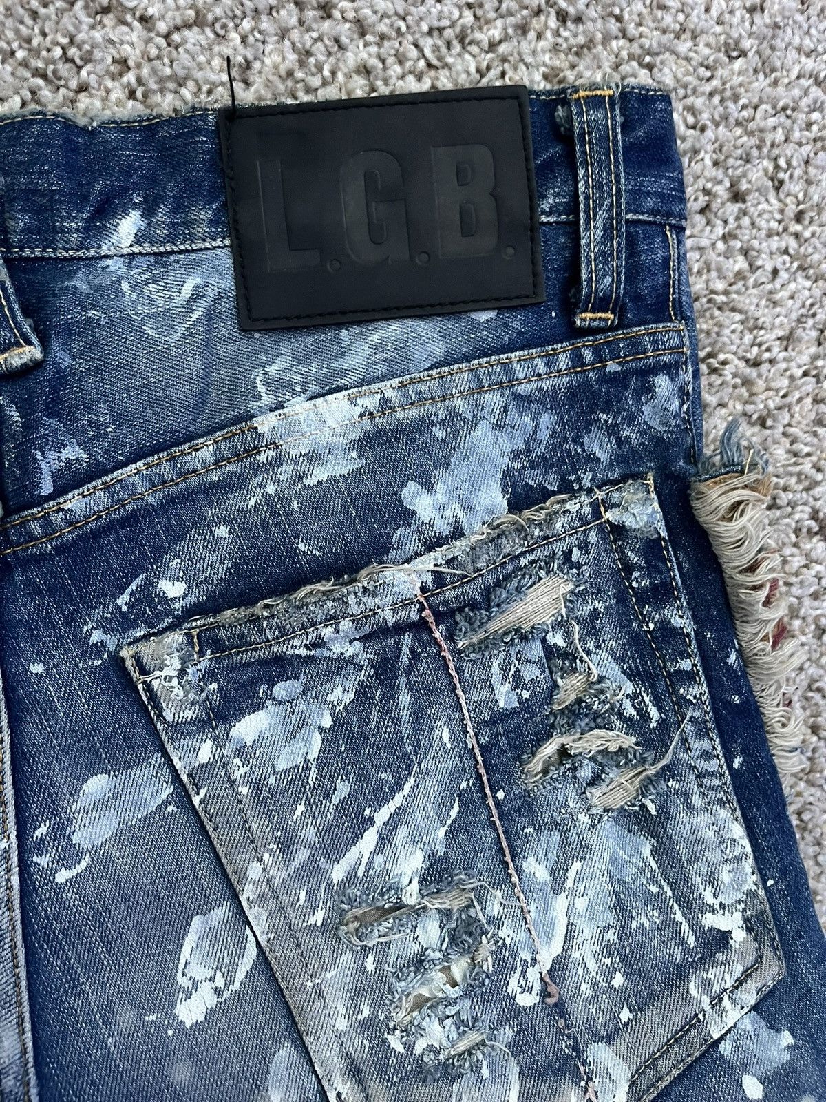 If Six Was Nine LGB Wolf painter denim crop - mudmax ifsixwasnine Size US 30 / EU 46 - 6 Thumbnail