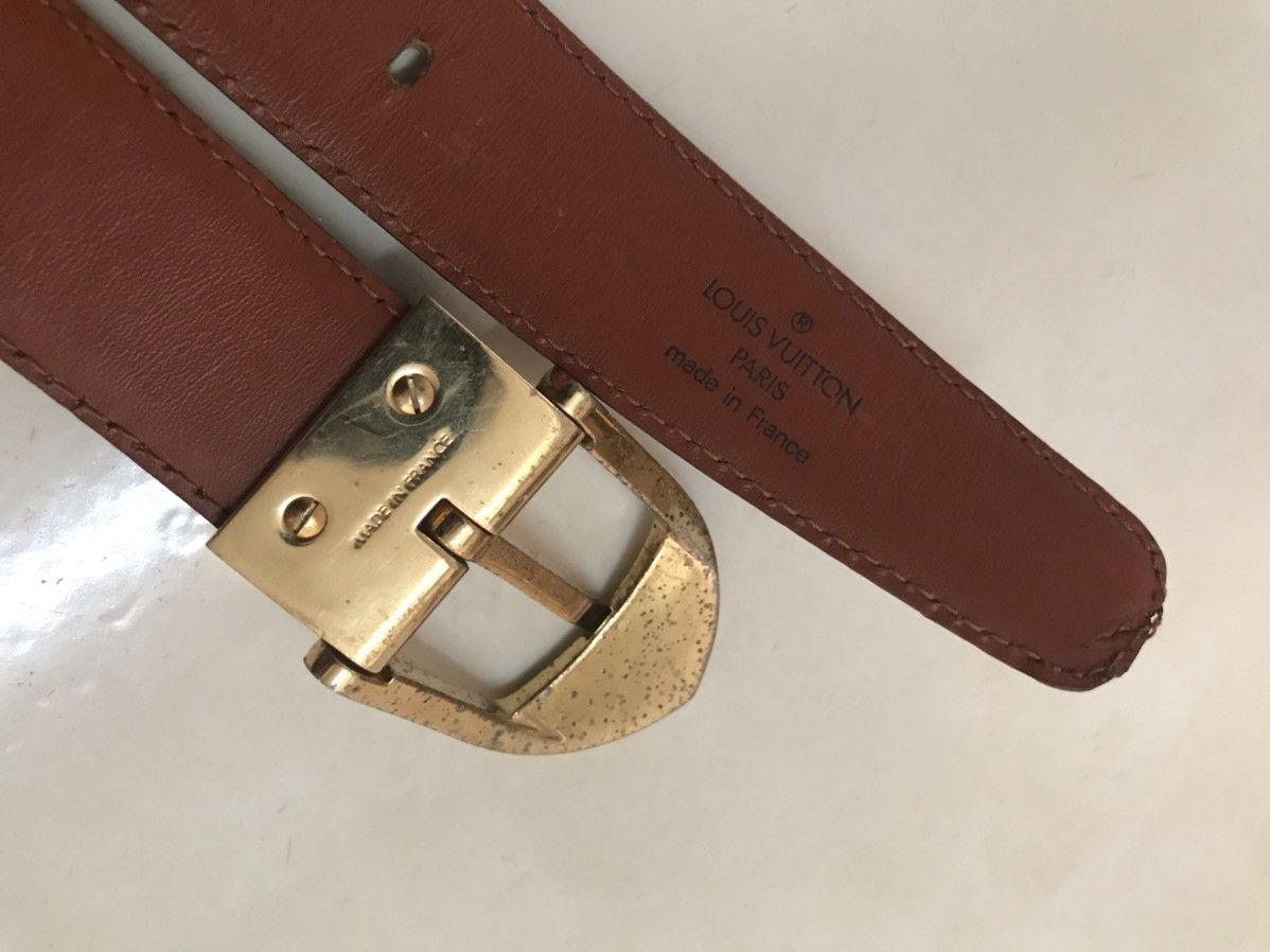Louis Vuitton Vintage Louis Vuitton Epi Leather Brown Belt Size ONE SIZE - 6 Thumbnail