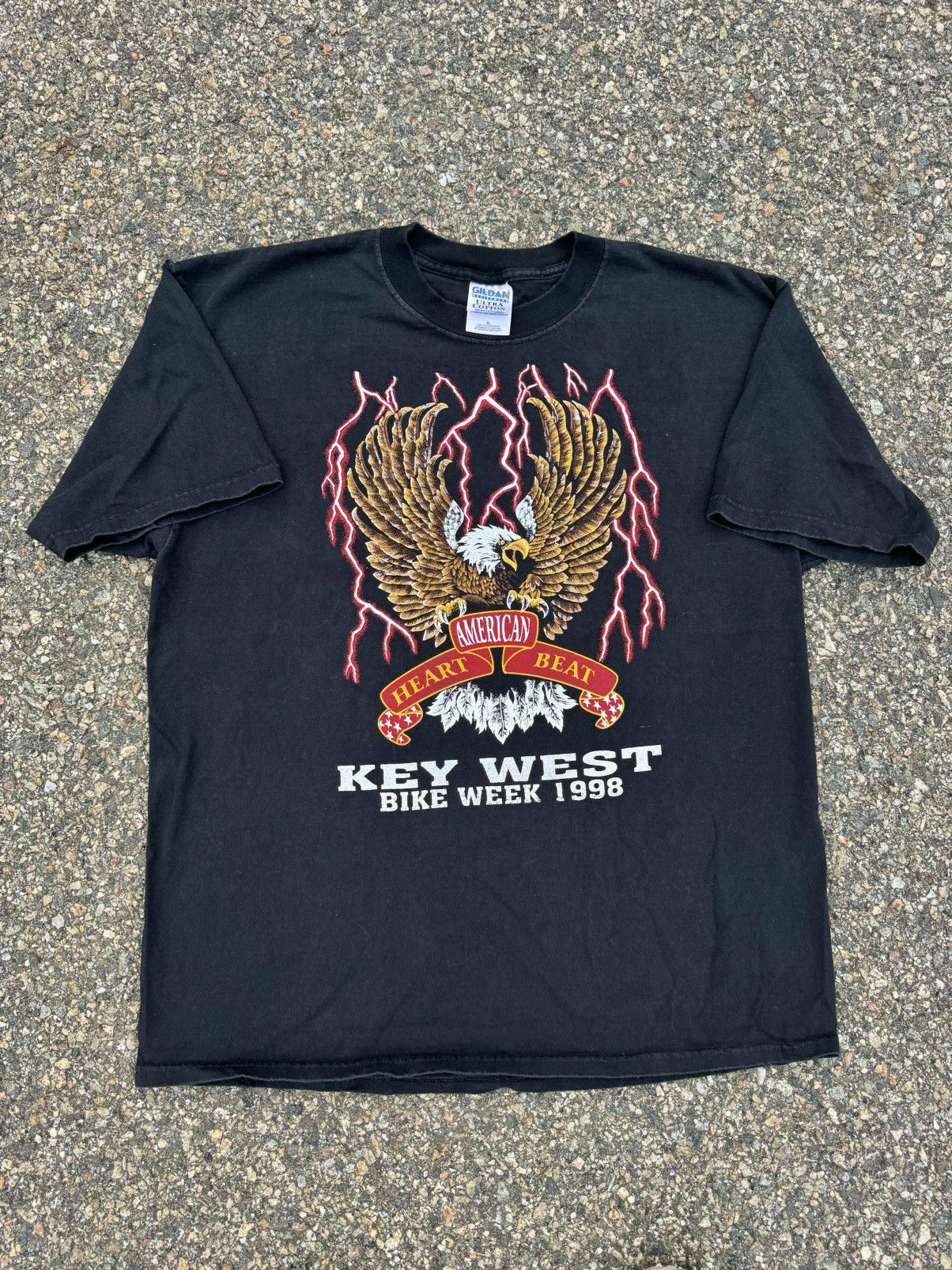 Harley Davidson × Vintage 1998 American Thunder Bike Week Motorcycle 90’s Eagle Shirt Size US XL / EU 56 / 4 - 3 Thumbnail