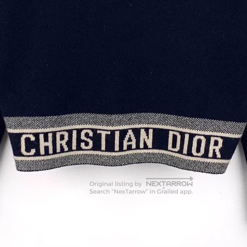 Dior Dior Black logo letter inlaid round-neck cashmere knit swe Size XXS / US 00 / IT 34 - 5 Thumbnail