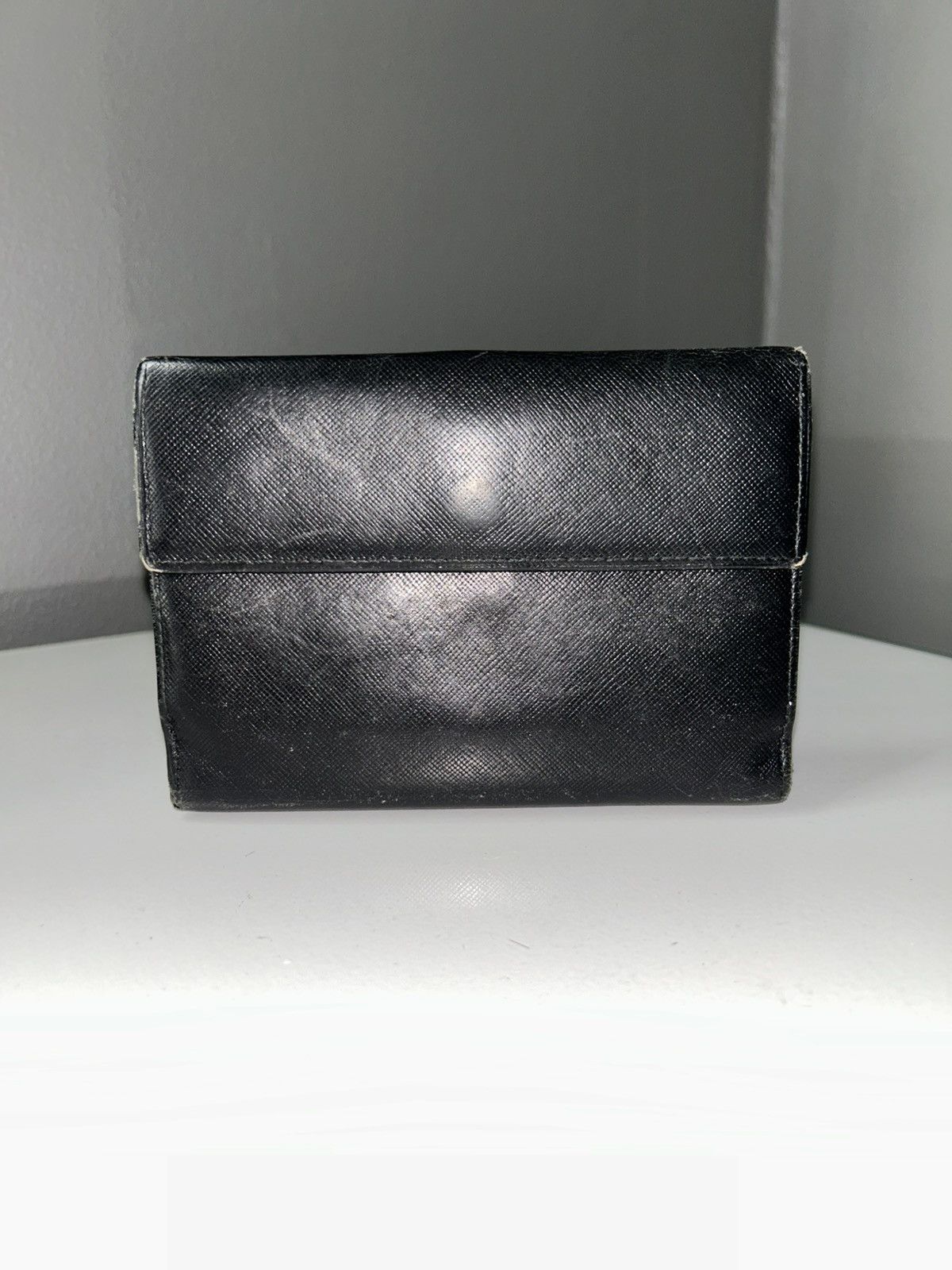 Prada Prada Black Saffiano Leather Wallet (missing clamp) Size ONE SIZE - 1 Thumbnail