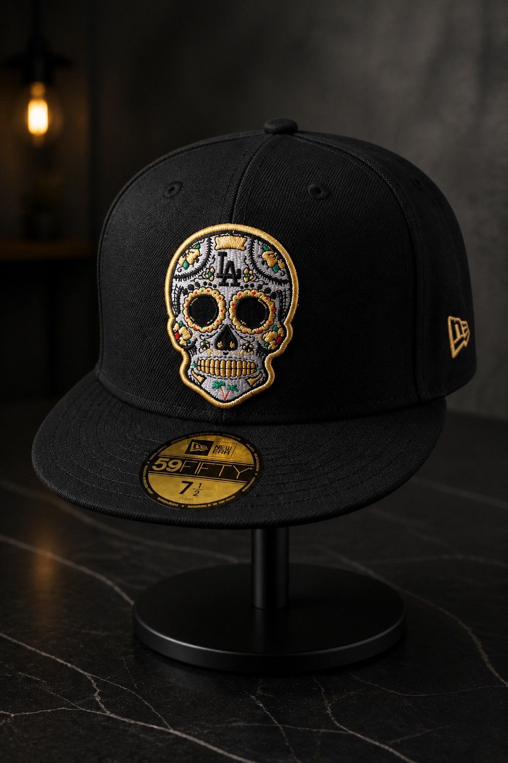 Other Los Angeles Dodgers 7 1/2 59fifty Gold Metallic Skull Size ONE SIZE - 1 Thumbnail