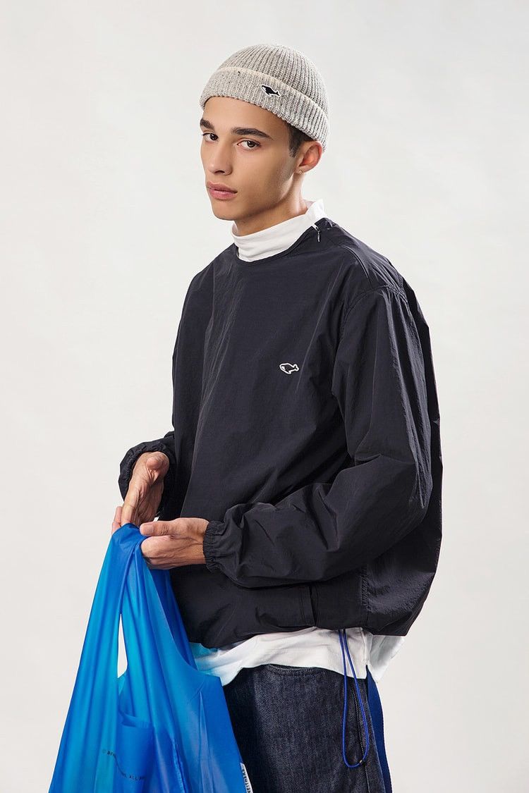 Beams Plus Neithers Round Neck Pullover Anorak Navy Size US L / EU 52-54 / 3 - 8 Thumbnail