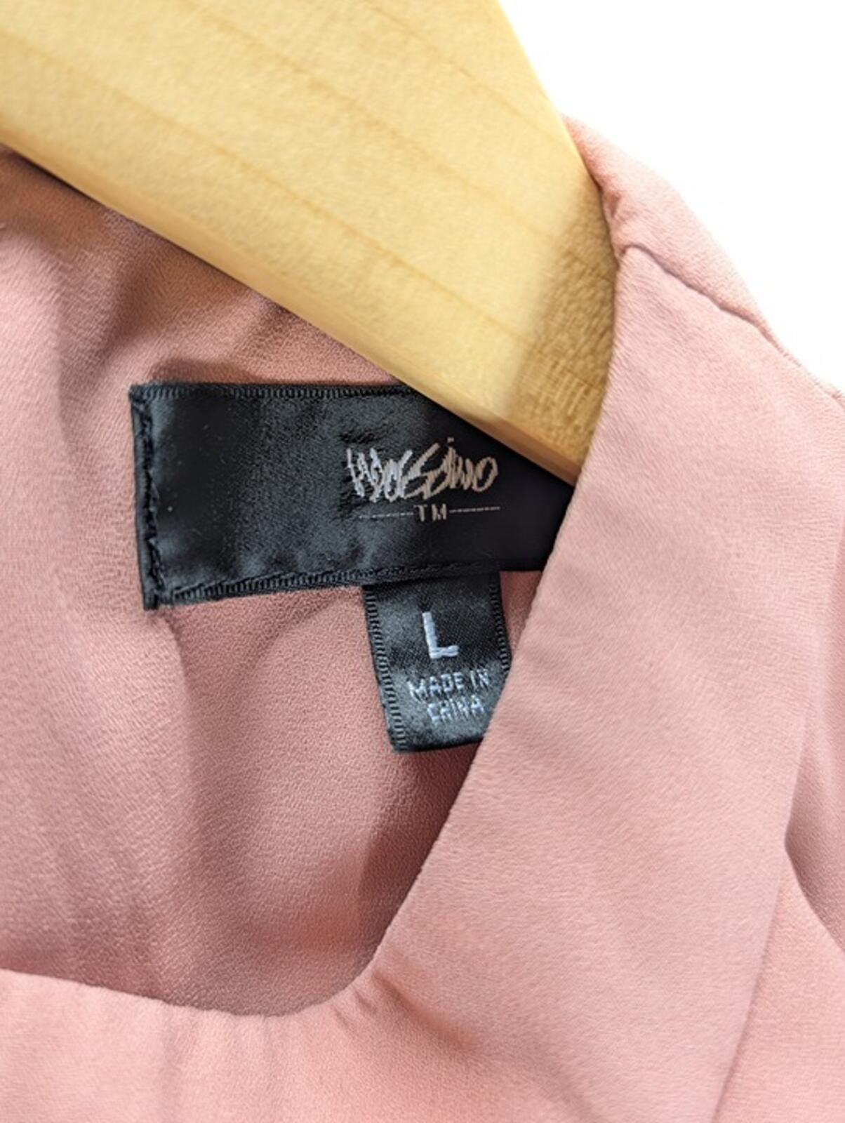 Mossimo Mossimo Blouse Women's Large L Keyhole Mock Neck Dusty Rose Size L / US 10 / IT 46 - 6 Thumbnail