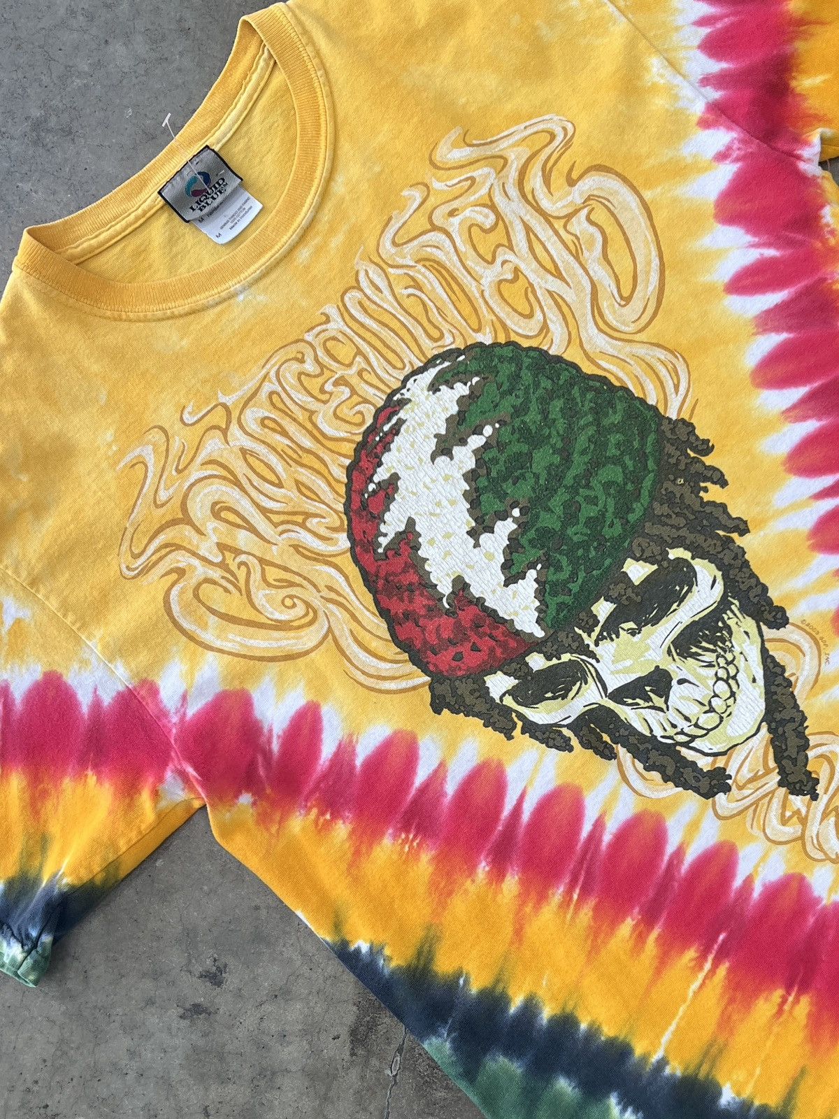 Band Tees Vintage 2003 Liquid Blue Grateful Dead Rasta Tie Dye Medium Size US M / EU 48-50 / 2 - 1 Thumbnail