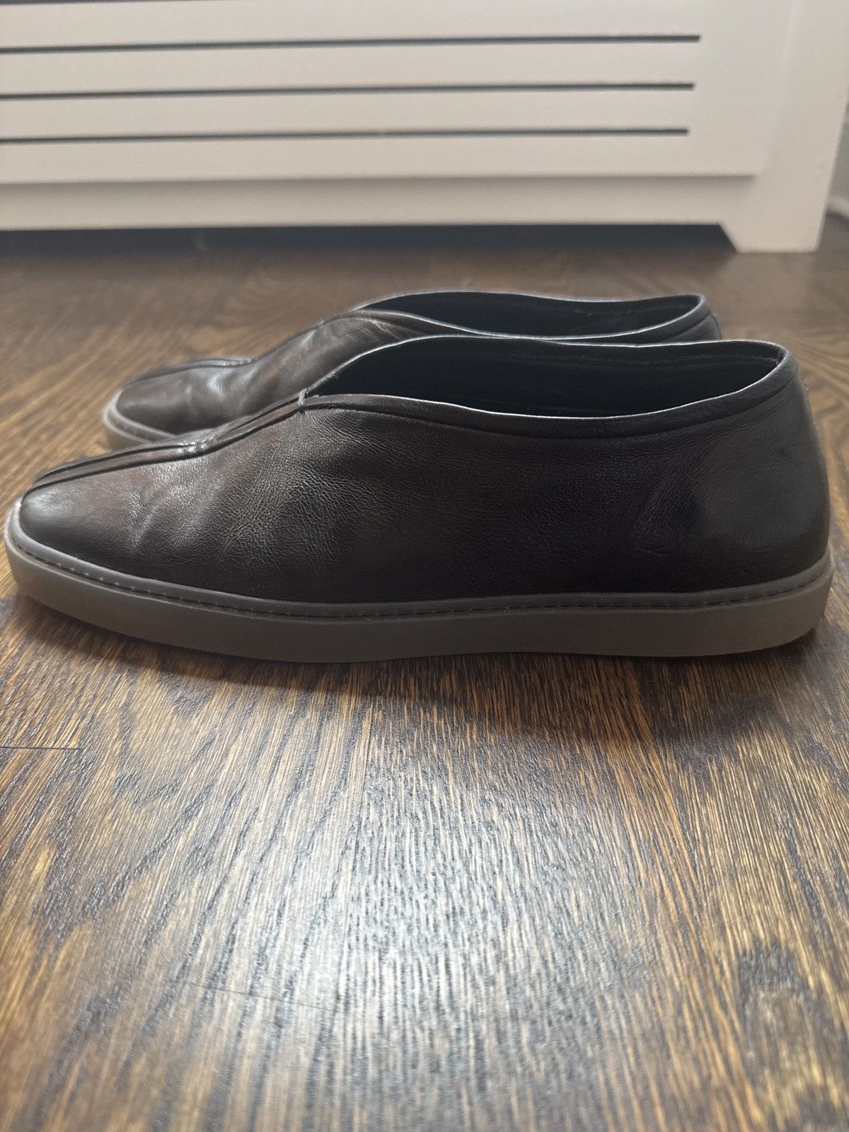Lemaire Lemaire Black Linoleum Piped Loafer Size US 9 / EU 42 - 2 Thumbnail