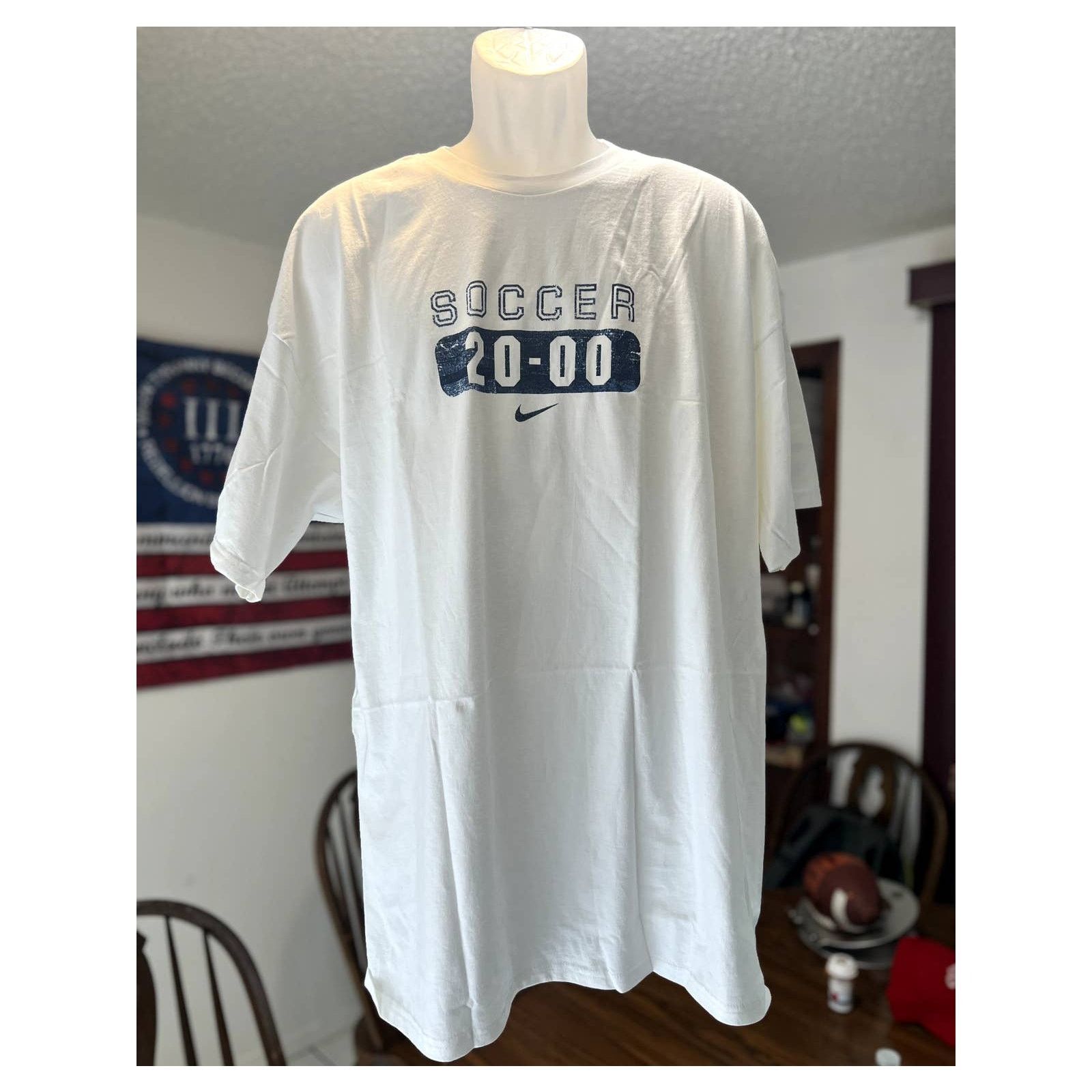 Nike Vintage Nike Soccer NWT T-Shirt-90s White Tag-Sz:XL Swoosh Size US XL / EU 56 / 4 - 1 Thumbnail