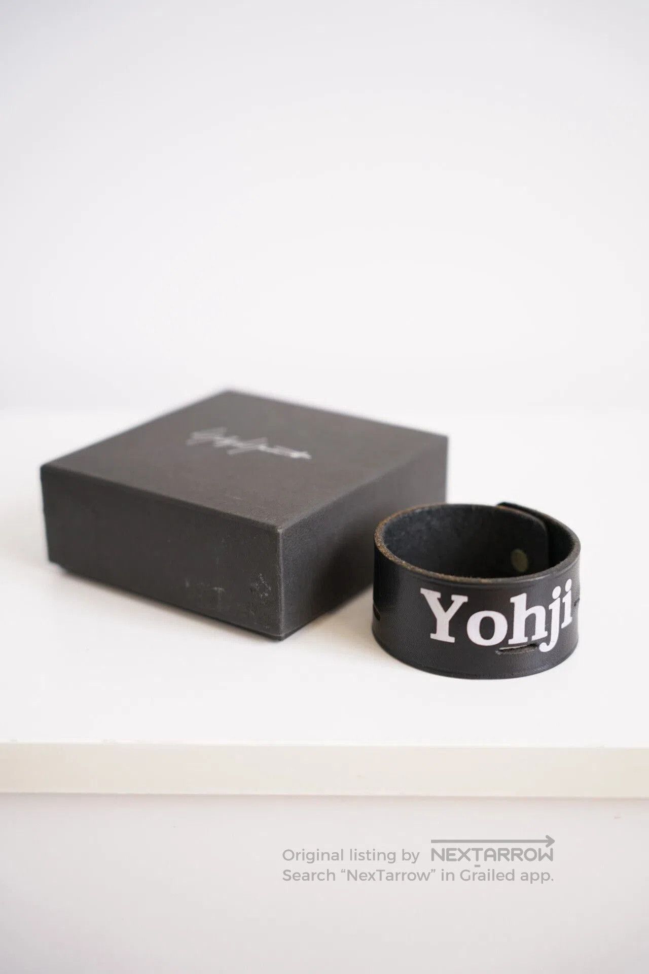 Yohji Yamamoto Yohji Yamamoto Leather Wristband with Logo. Size ONE SIZE - 1 Thumbnail