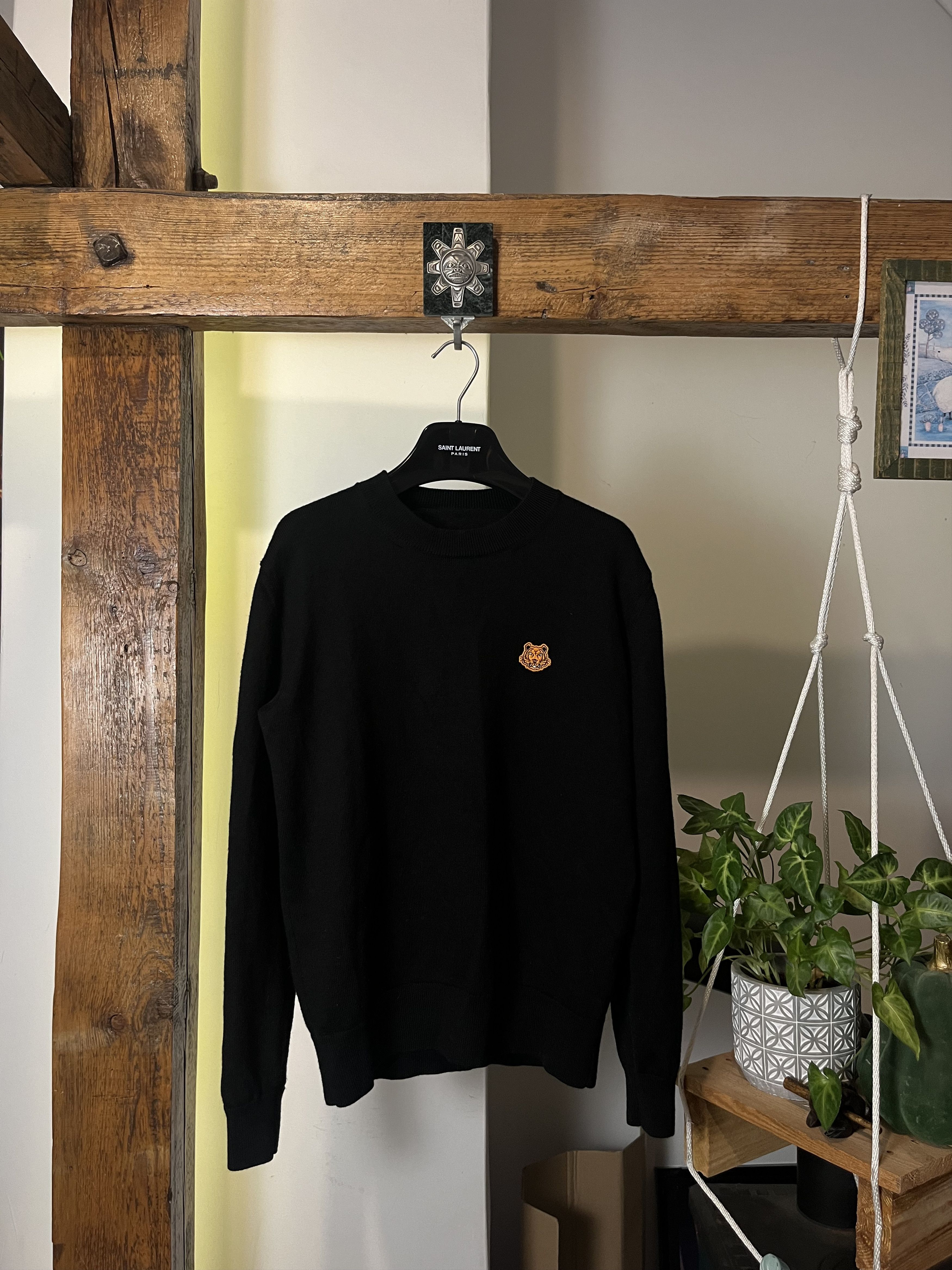 Designer × Japanese Brand × Kenzo Kenzo Wool Sweater Knitt Tiger Logo Size US S / EU 44-46 / 1 - 1 Thumbnail