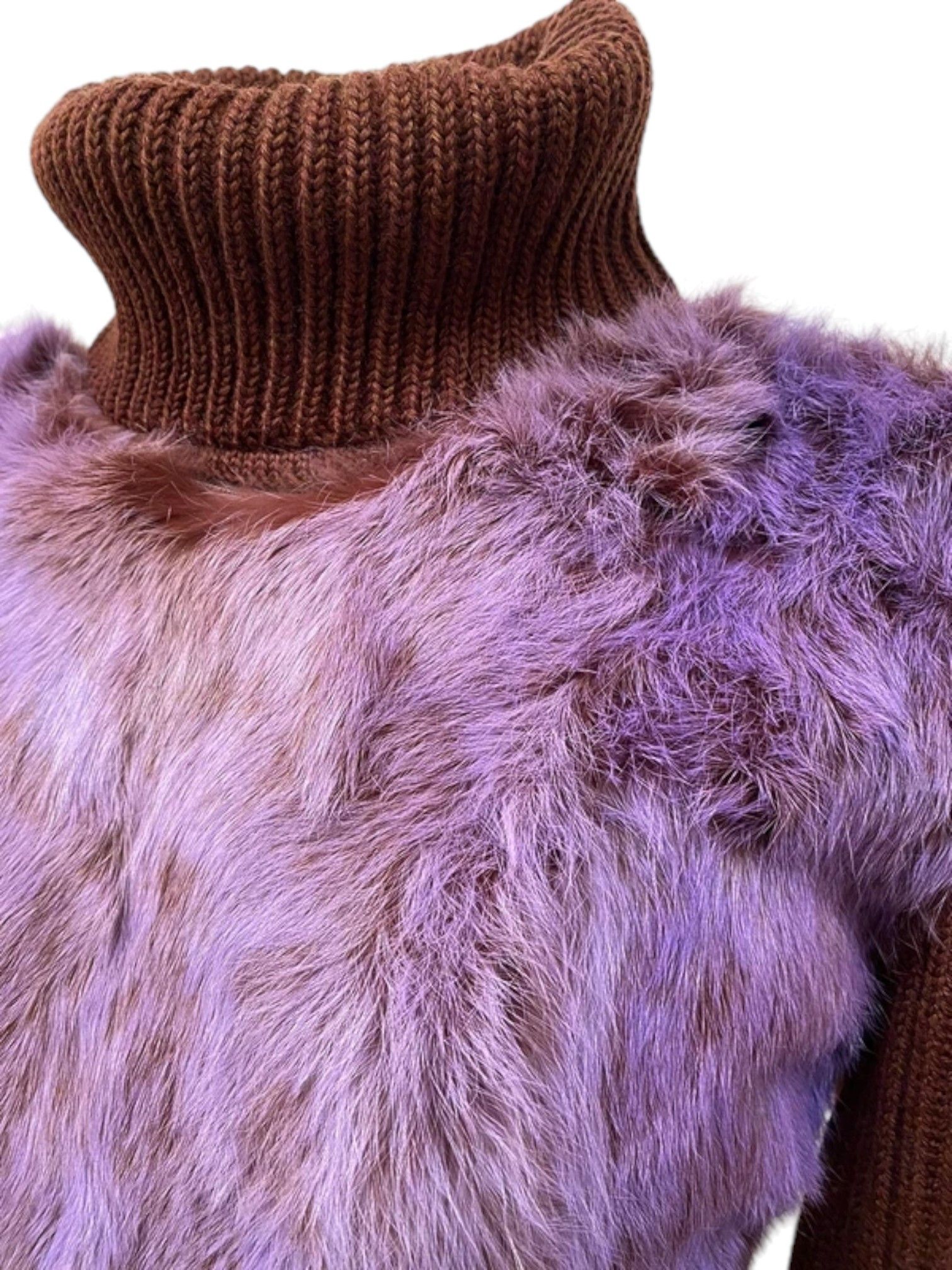 Yves Saint Laurent Yves Saint Laurent Variation Fur Wool Sweater 1990s Size M / US 6-8 / IT 42-44 - 8 Thumbnail