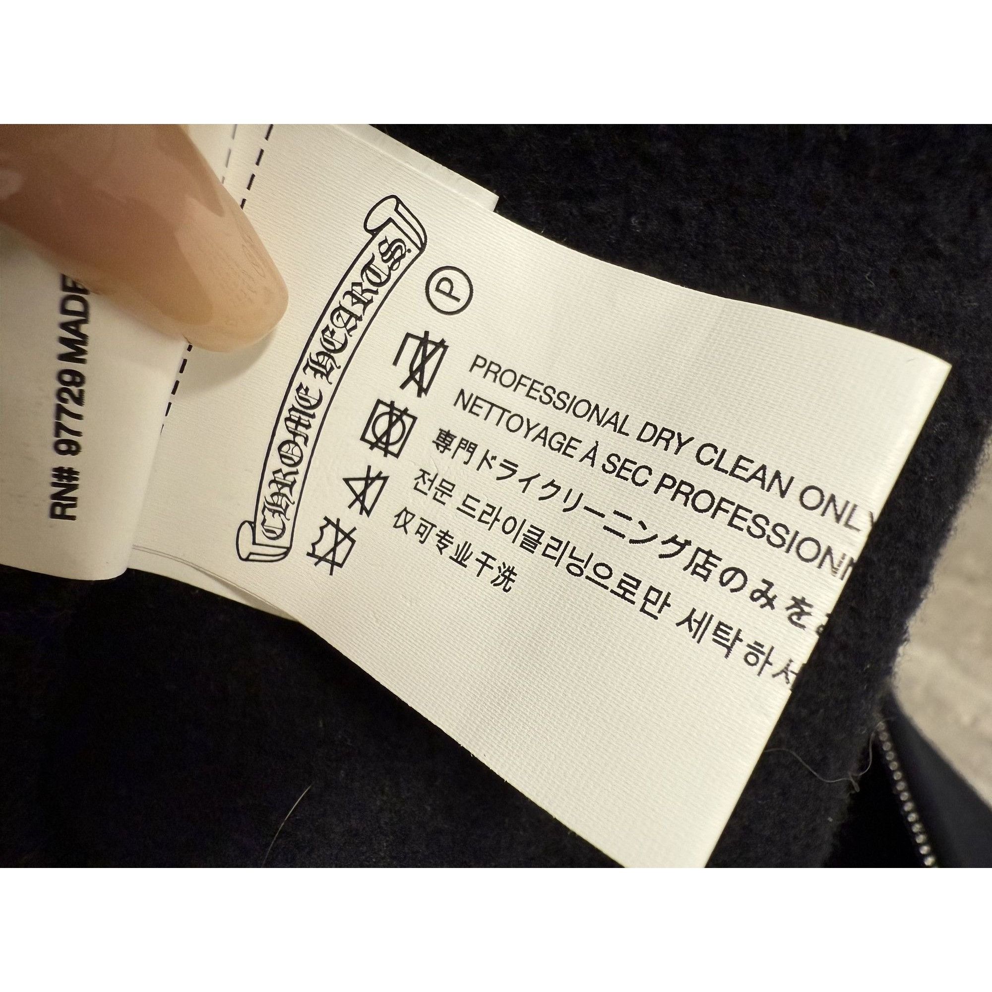 Chrome Hearts Chrome Hearts Black Hoodie W/ Leather Sleeves & Gothic Cross Size L / US 10 / IT 46 - 10 Thumbnail