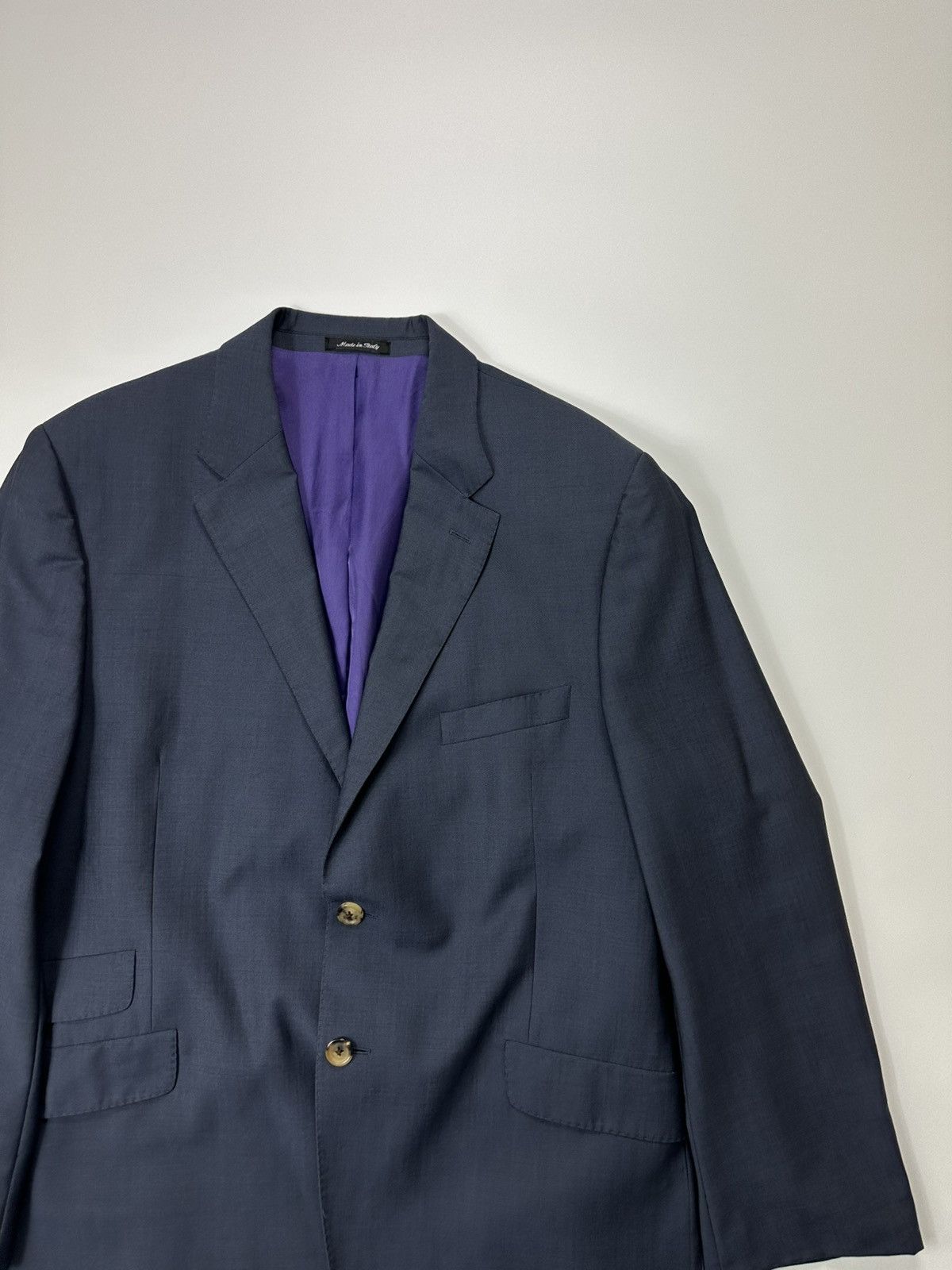 Paul Smith Paul Smith Classic Wool Blazer Men's 46R Blue Size 46R - 7 Thumbnail