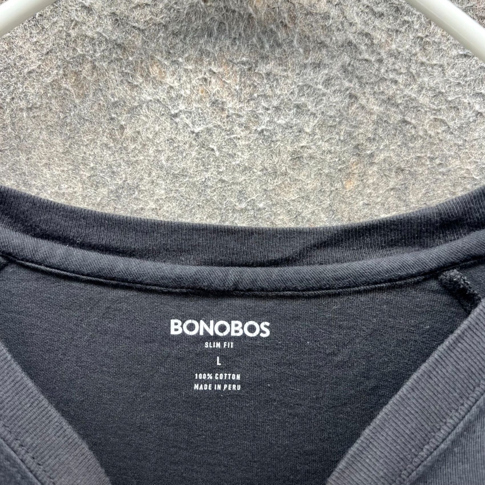 Bonobos Bonobos Shirt Mens Large Black Long Sleeve Slim Fit Cotton Crewneck Fleece Size US L / EU 52-54 / 3 - 7 Thumbnail