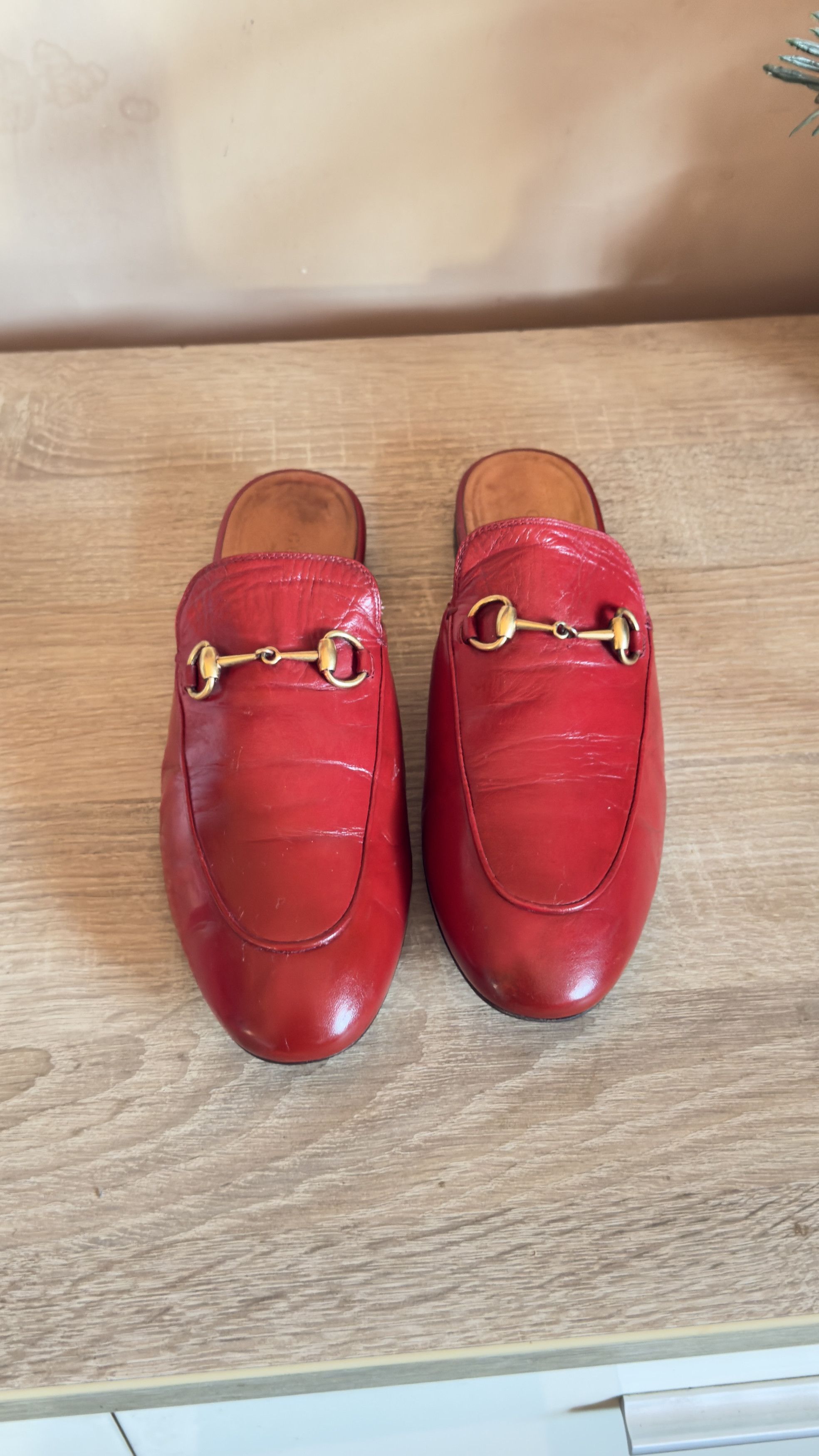 Gucci 🔥 Gucci clogs princetown horse red leather size 8 Us 38 eu Size US 8 / IT 38 - 1 Thumbnail