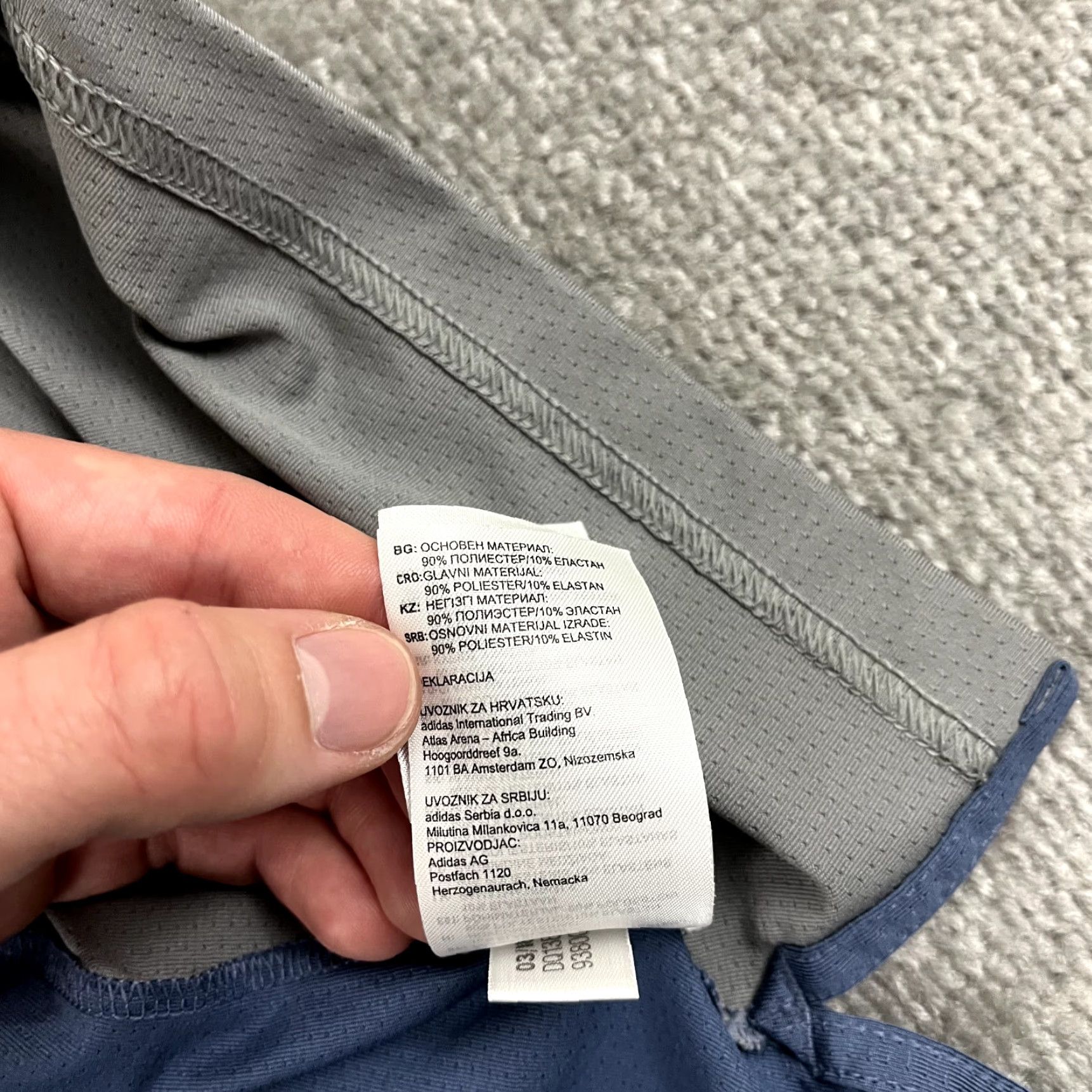 Adidas ADIDAS Polo Shirt Mens Large Gray Blue The Rookery Golf Delaware Climacool Sport Shirt Mens Regular Polo Golf Size US L / EU 52-54 / 3 - 7 Thumbnail
