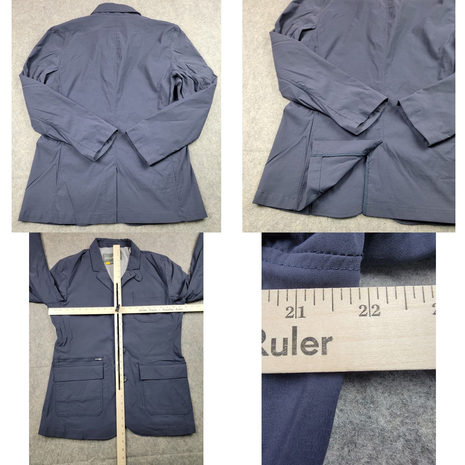 Eddie Bauer Eddie Bauer Travex Jacket Mens 44 Blue Button Close Performance Blazer Outdoor Shirt Jacket Windbreaker Size 44R - 9 Thumbnail