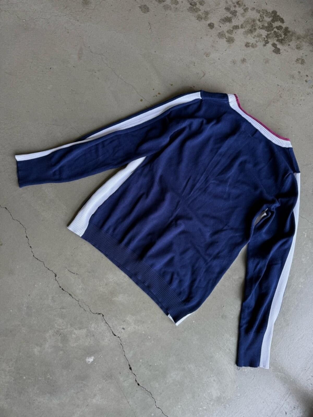 Other Hippie Rose / Side Stripe Knit Sweater / Navy Size XL / US 12-14 / IT 48-50 - 2 Thumbnail