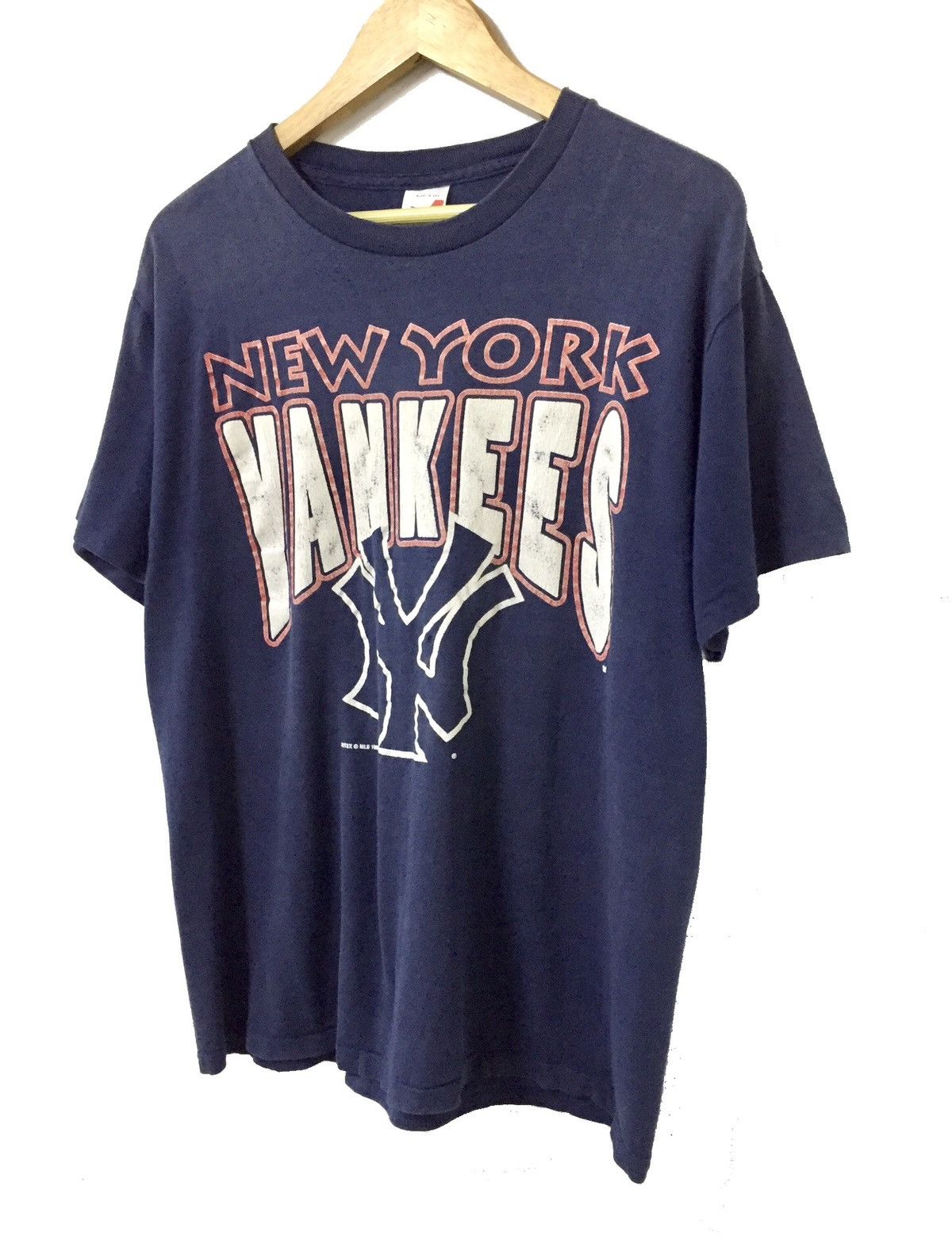New York Yankees VINTAGE 90s NEW YORK YANKEES MLB BASEBALL USA LOGO TSHIRT Size US L / EU 52-54 / 3 - 2 Thumbnail