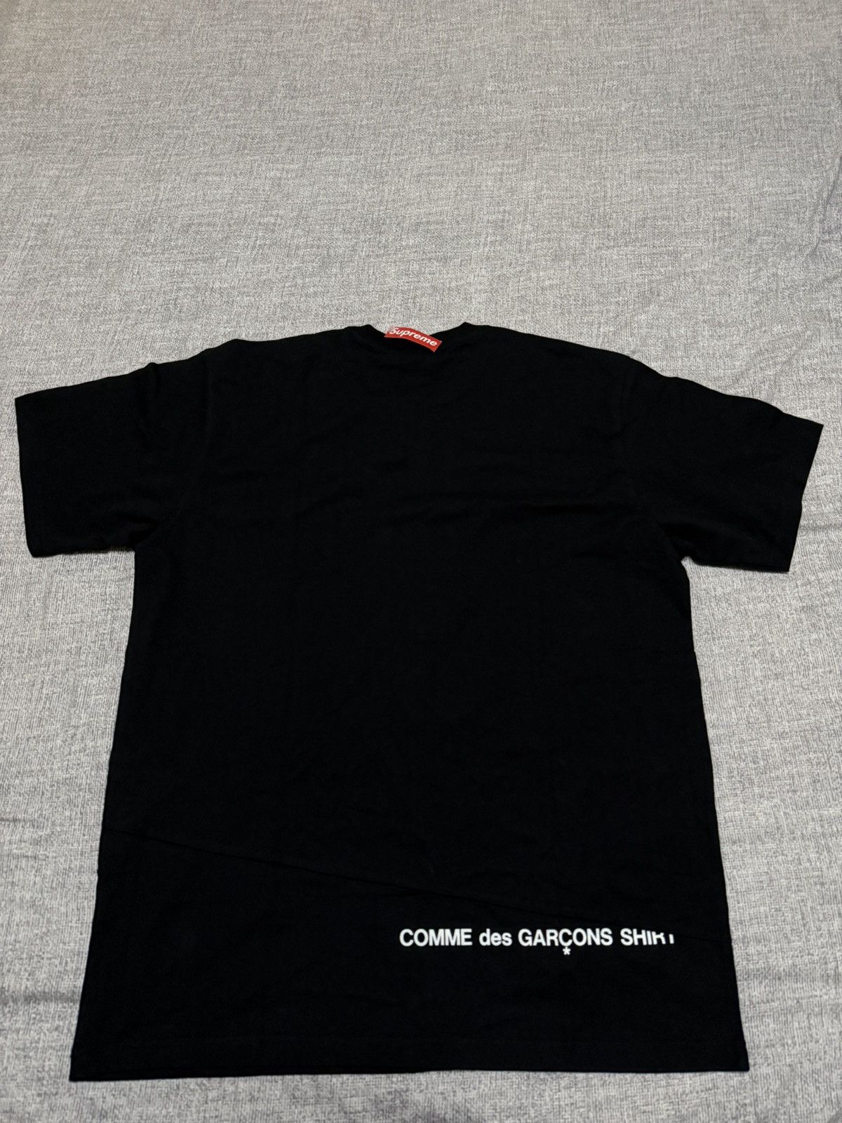 Comme des Garcons Supreme Supreme cdg split box logo tee black Grailed