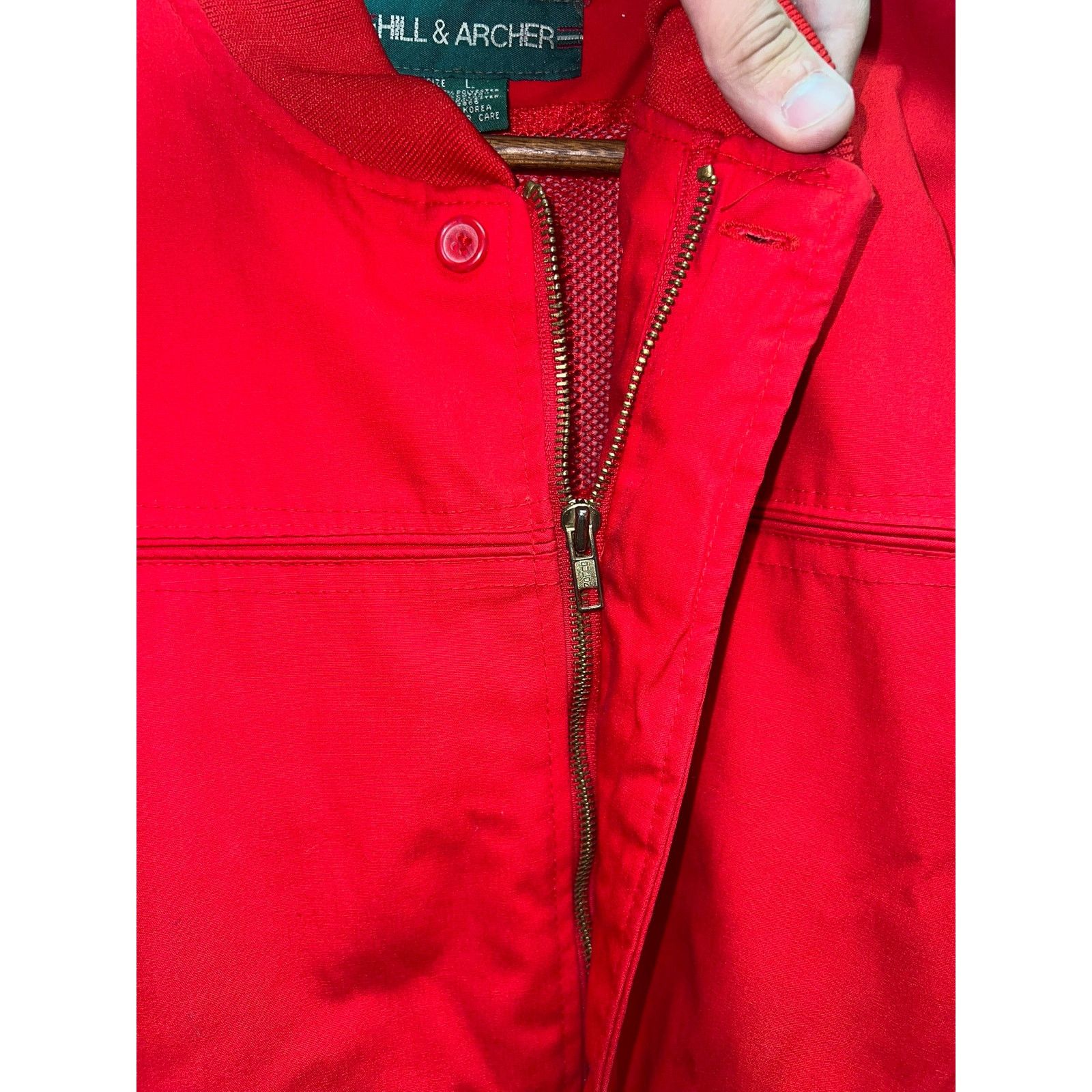 Vintage Vintage Hill & Archer Red Jacket Full Zip Nylon Coat 90s L Size US L / EU 52-54 / 3 - 6 Thumbnail
