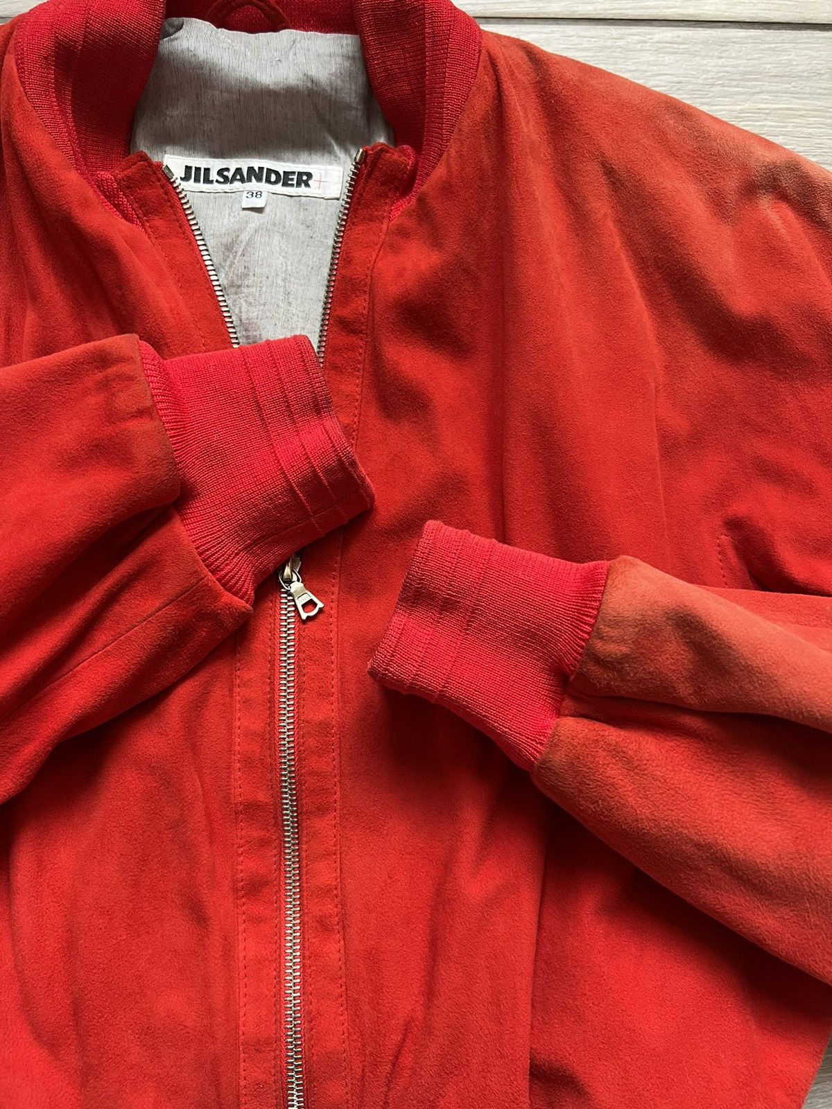 Jil Sander ARCHIVE Vintage Jil Sander Red Bomber Jacket 90s Designer Size M / US 6-8 / IT 42-44 - 11 Thumbnail