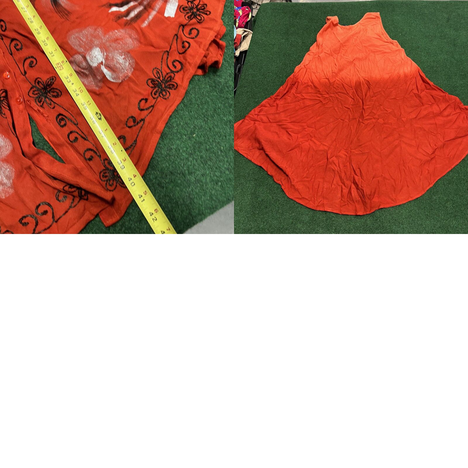 Vintage Pineapple Women's Free Size Sleeveless Boho Tie Dye Loose Fitting Summer Dress Size ONE SIZE - 8 Thumbnail